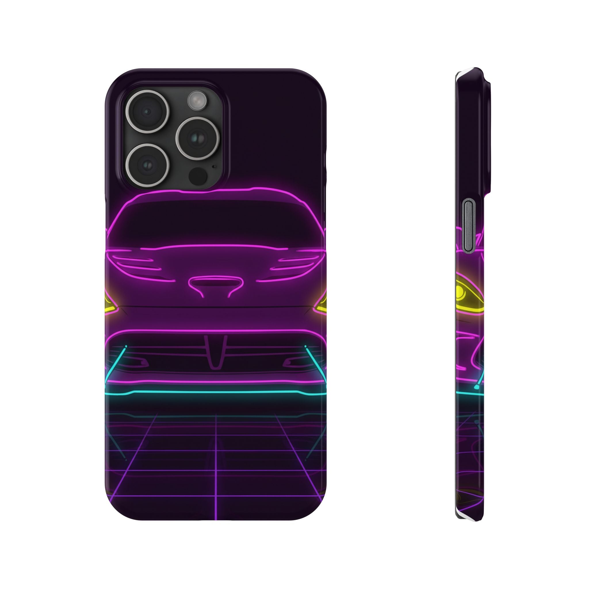 Dodge Viper (1992-17) Neon Synthwave Phone Case