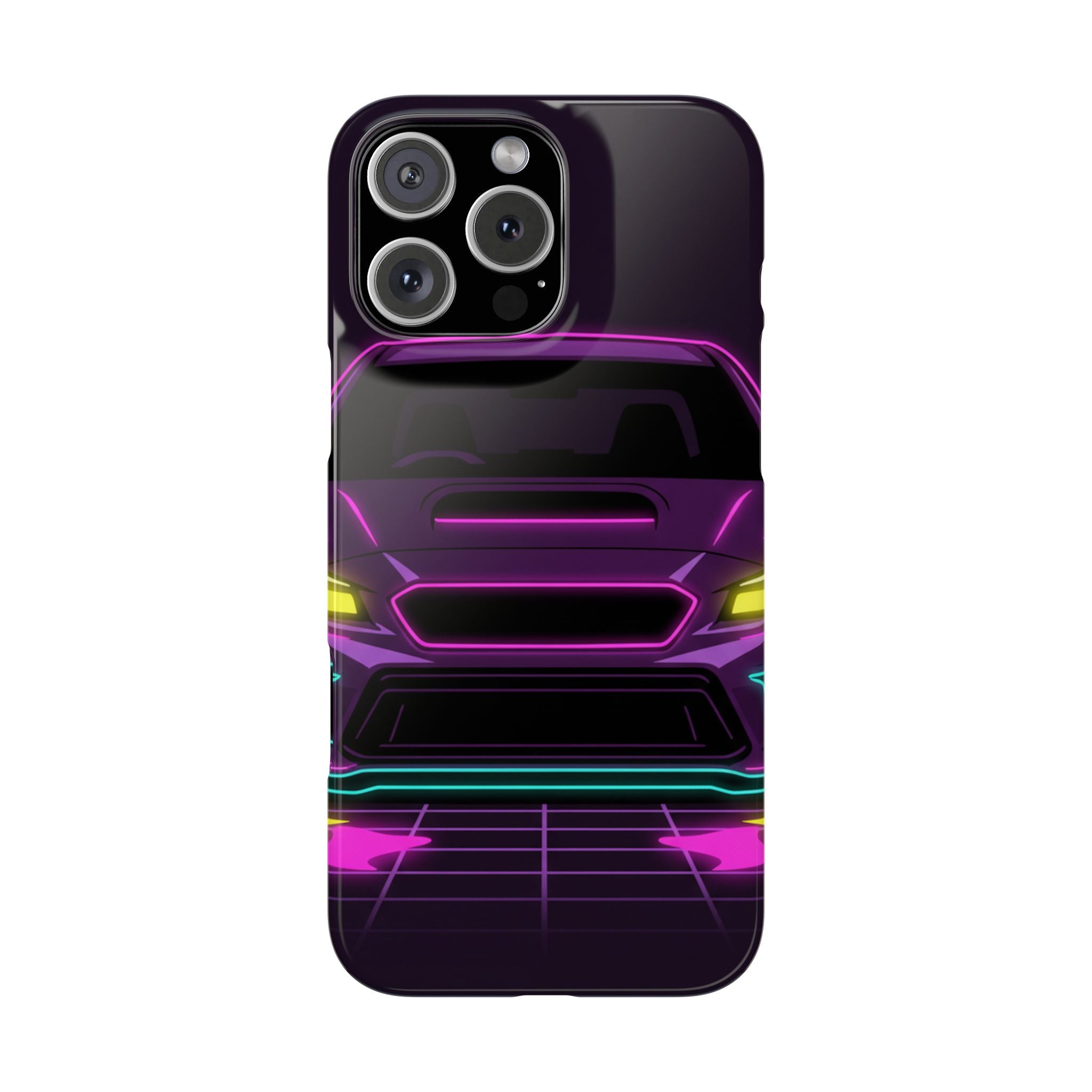 Subaru WRX STI Neon Synthwave Phone Case