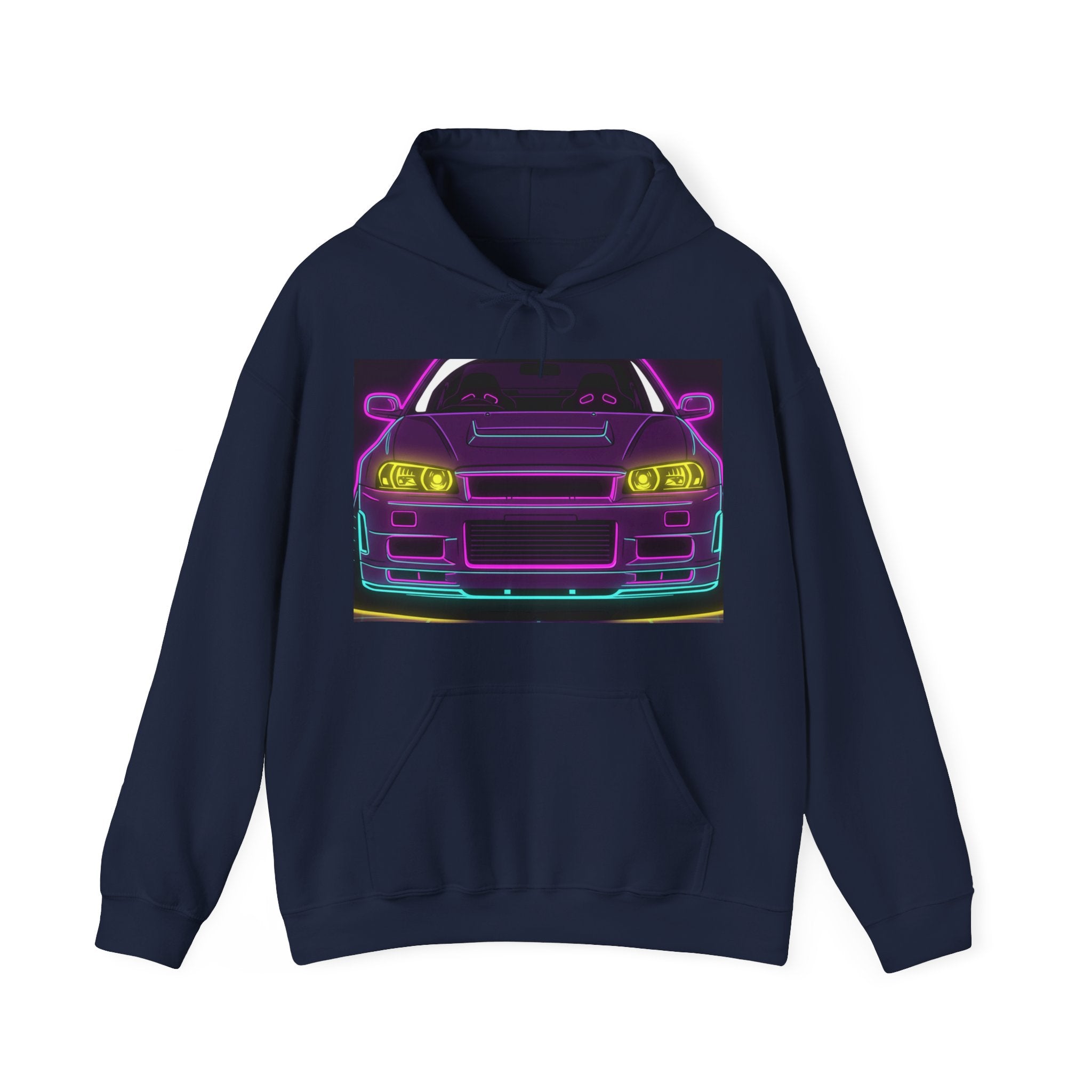 Nissan GT-R Neon Synthwave Unisex Hoodie