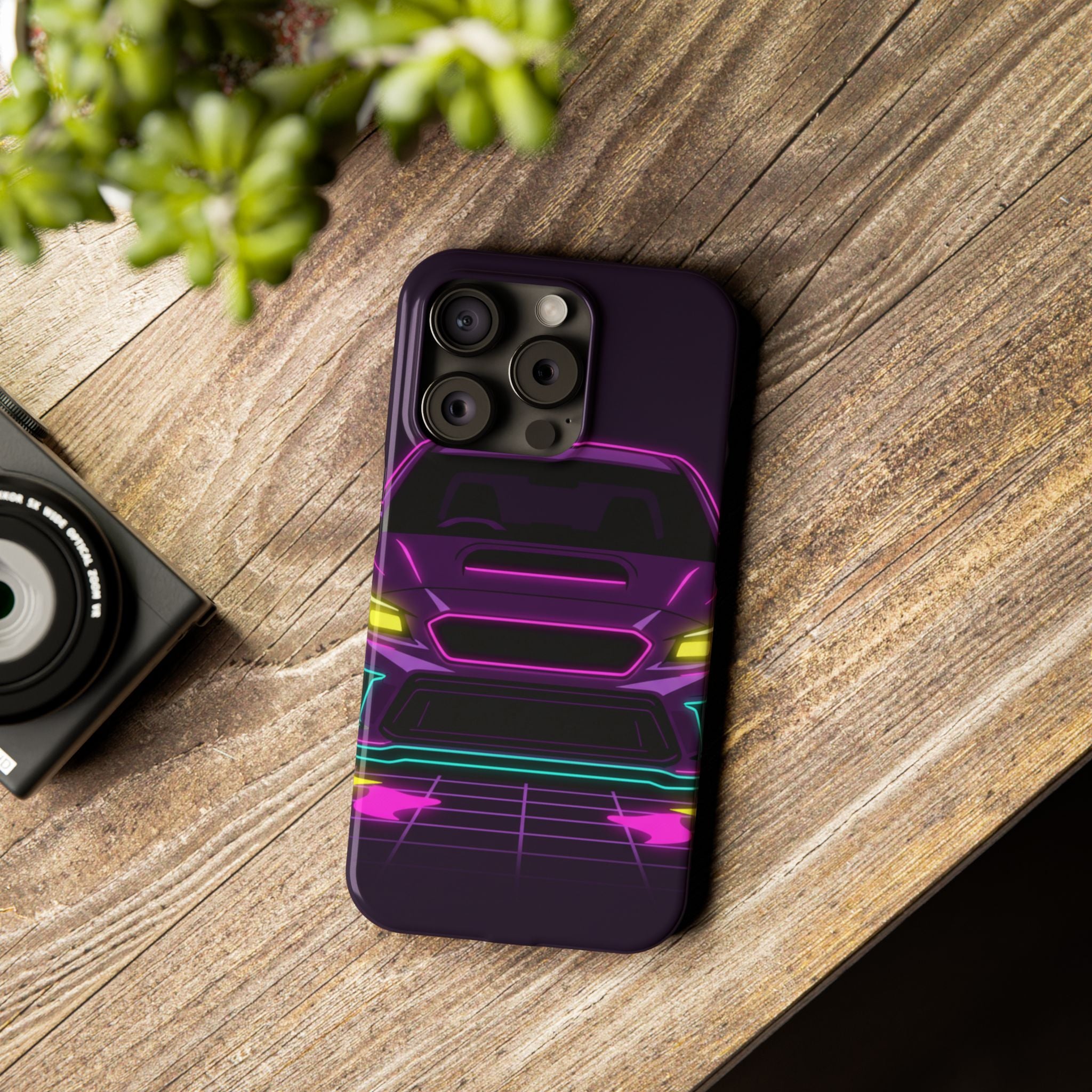 Subaru WRX STI Neon Synthwave Phone Case