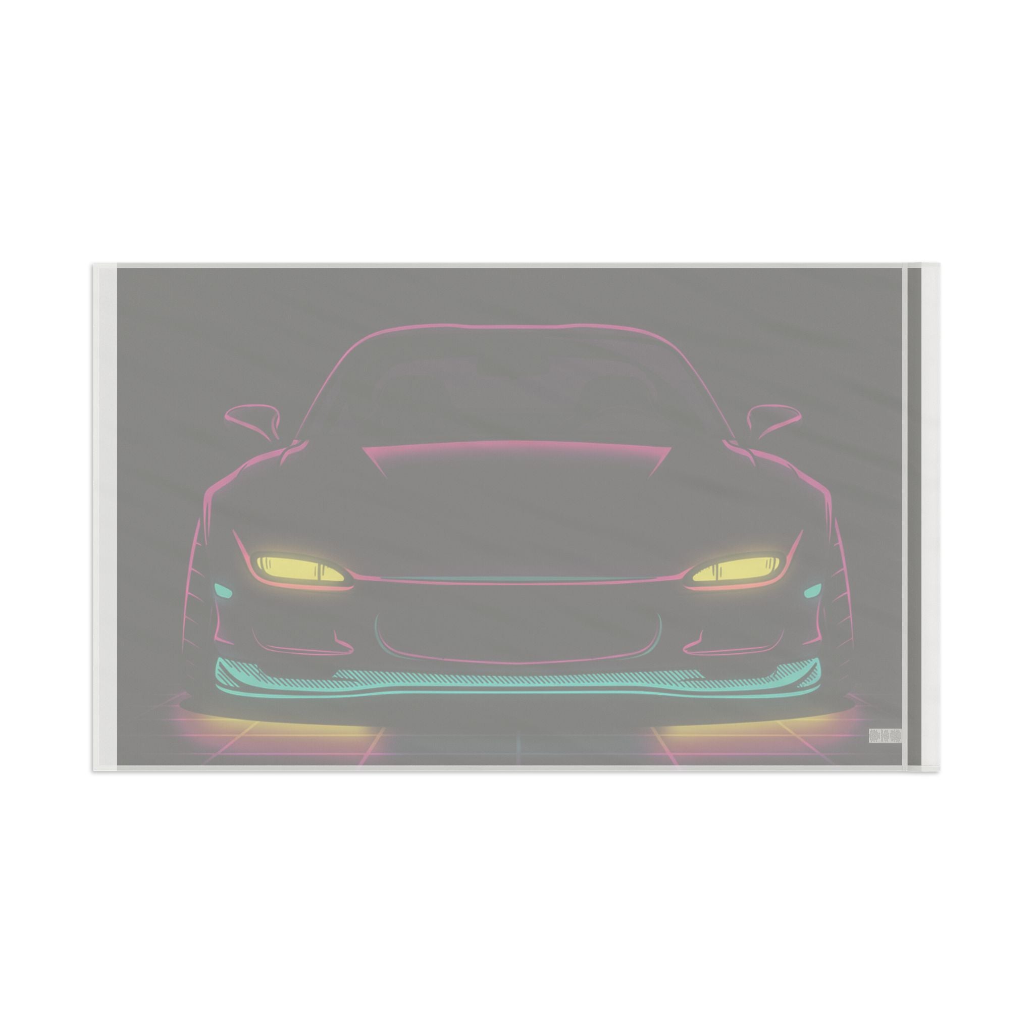 Mazda RX-7 FD Neon Synthwave Garage Flag