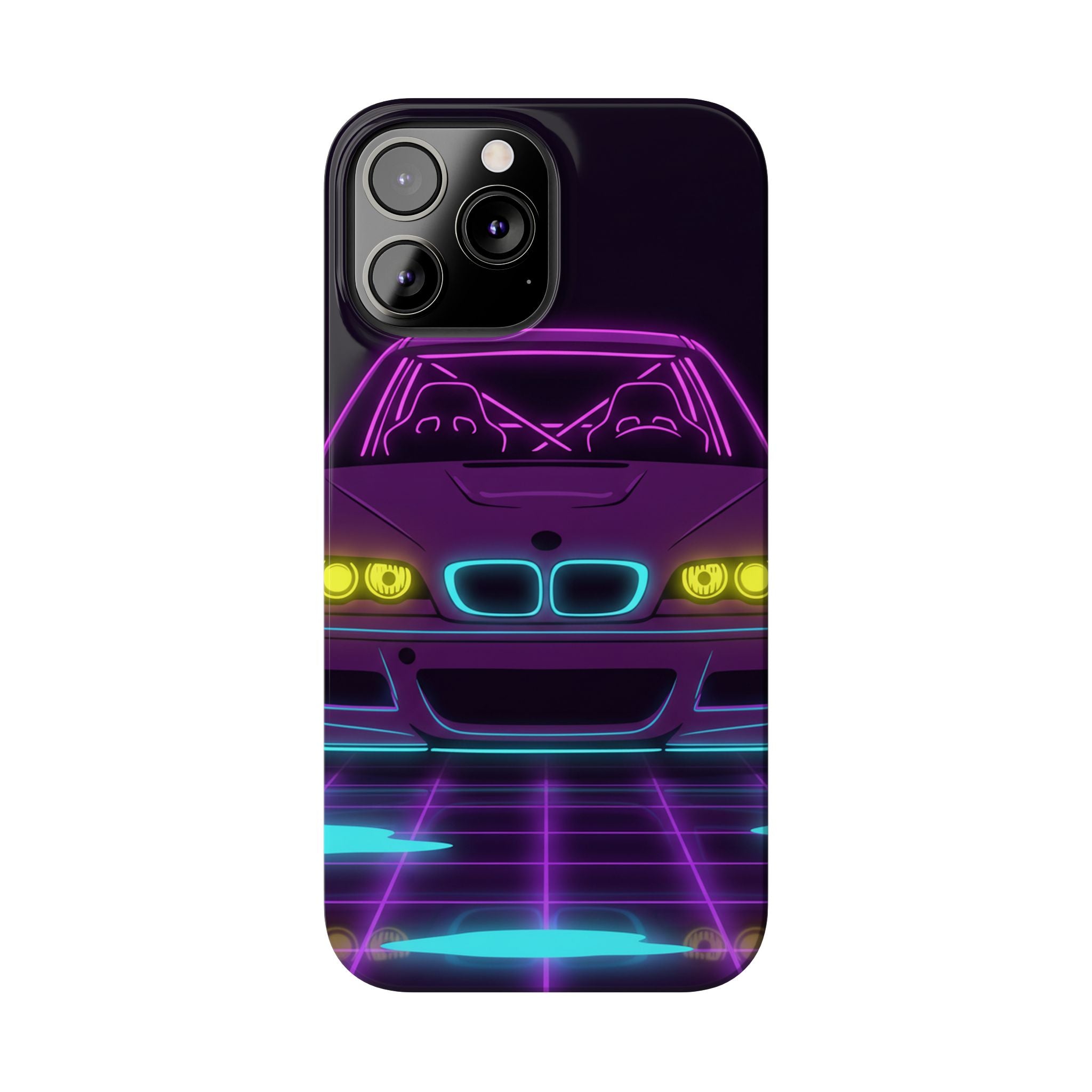 BMW E46 M3 (2000-06) Neon Synthwave Phone Case