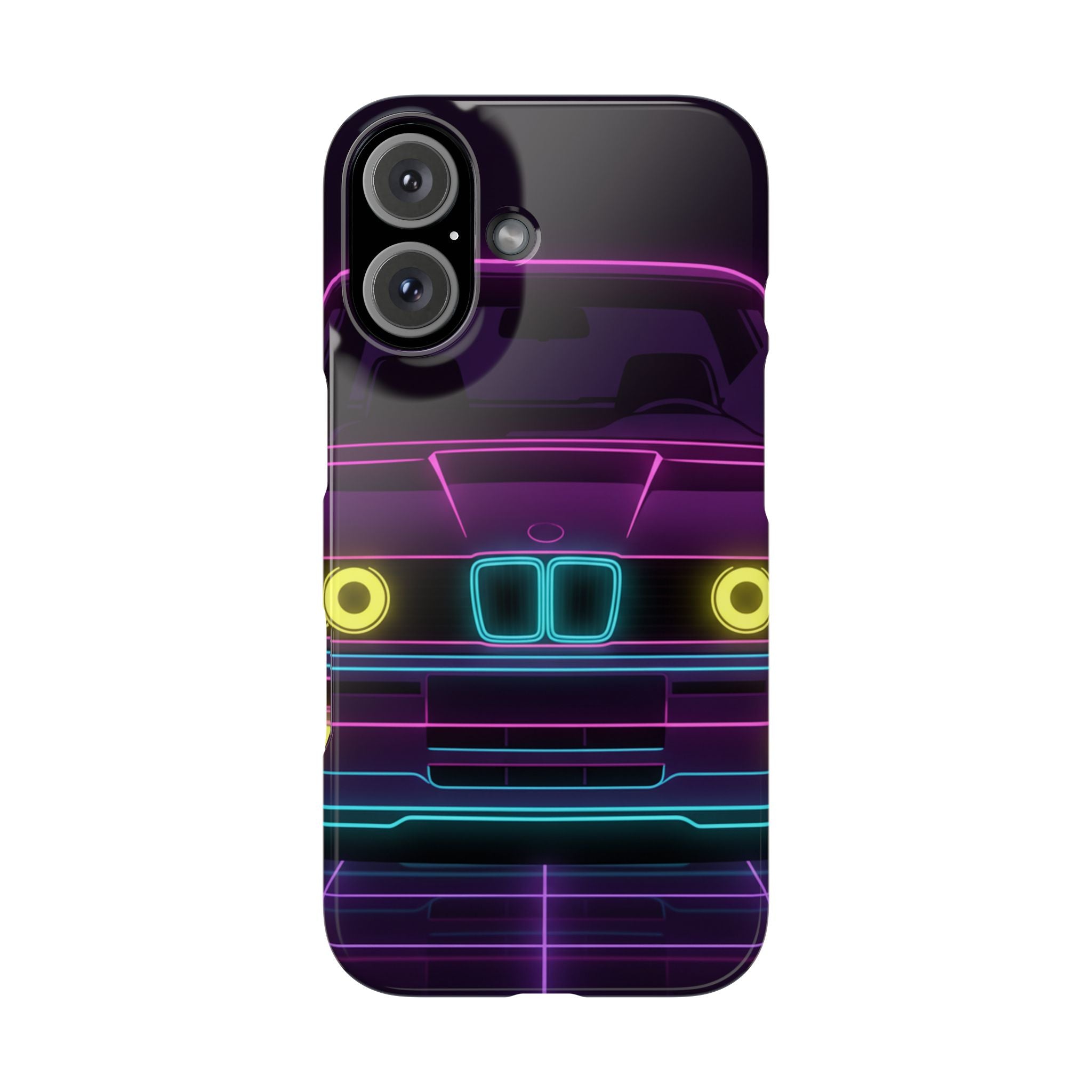 BMW E30 Neon Synthwave Phone Case
