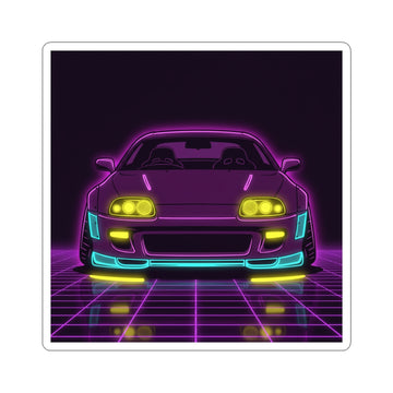 Toyota Supra MK4 Neon Synthwave Sticker