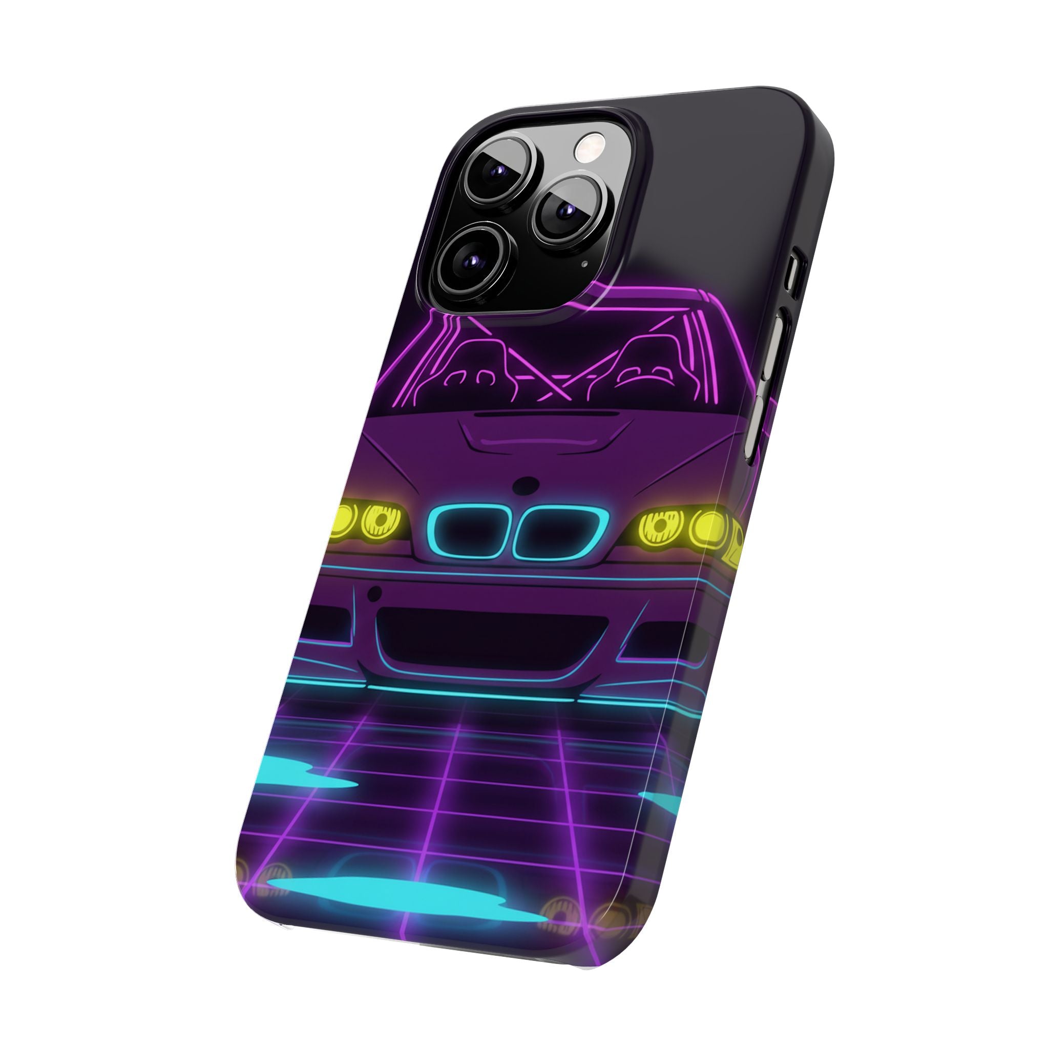 BMW E46 M3 (2000-06) Neon Synthwave Phone Case