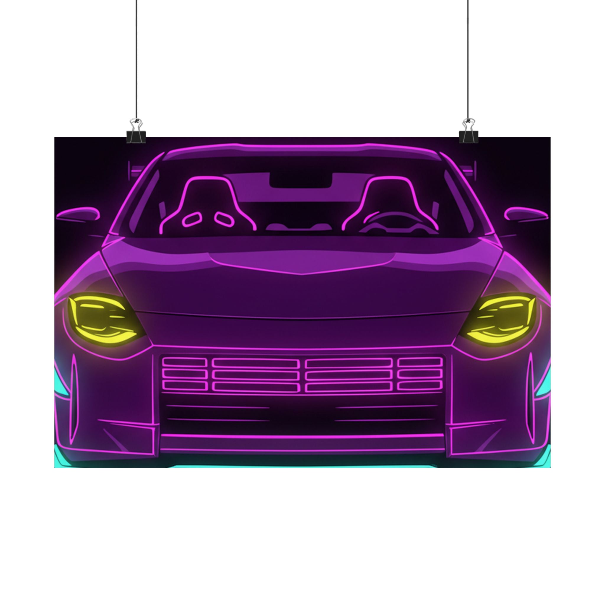 Nissan Z RZ34 (2023+) Neon Synthwave Poster
