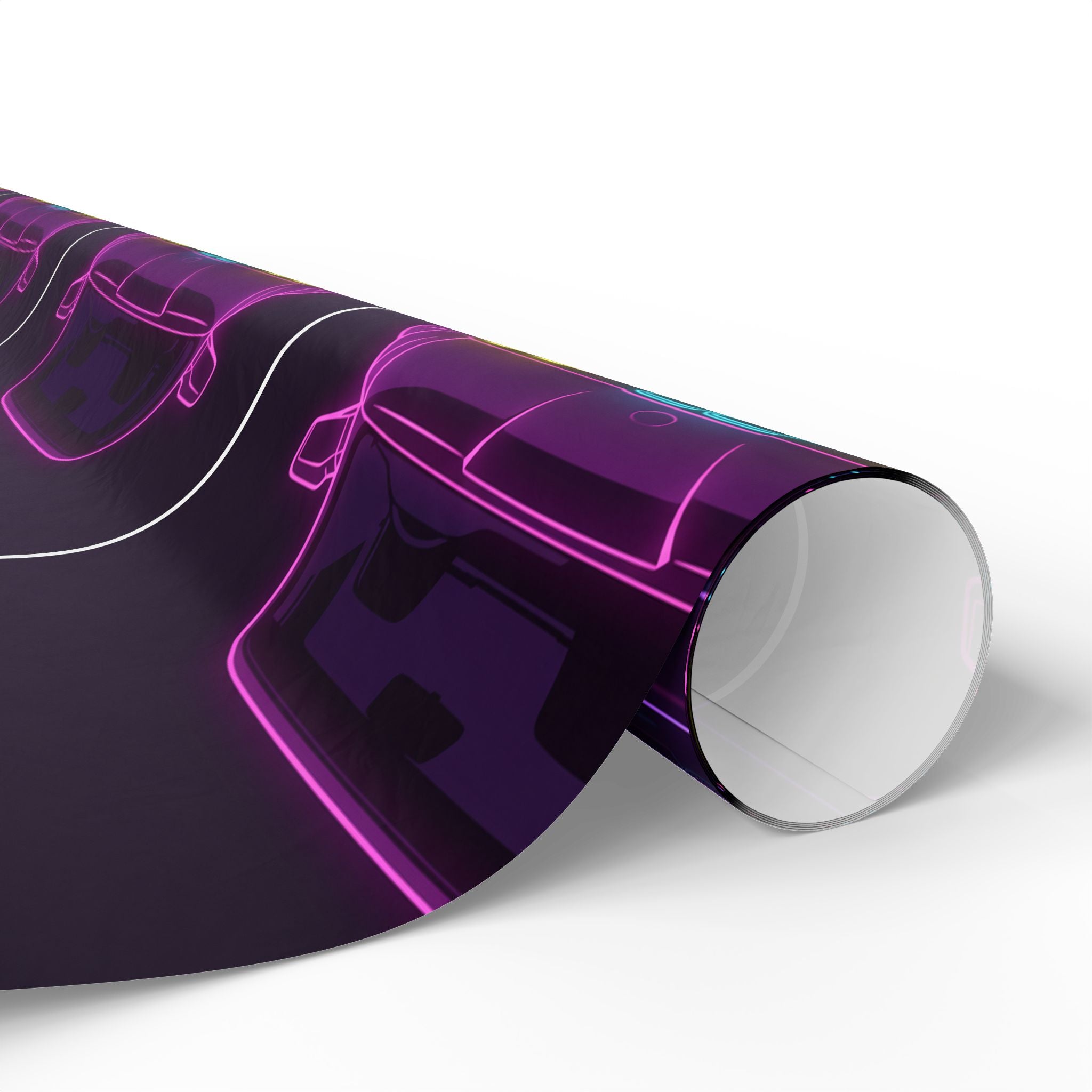 BMW E30 Neon Synthwave Gift Wrapping Paper