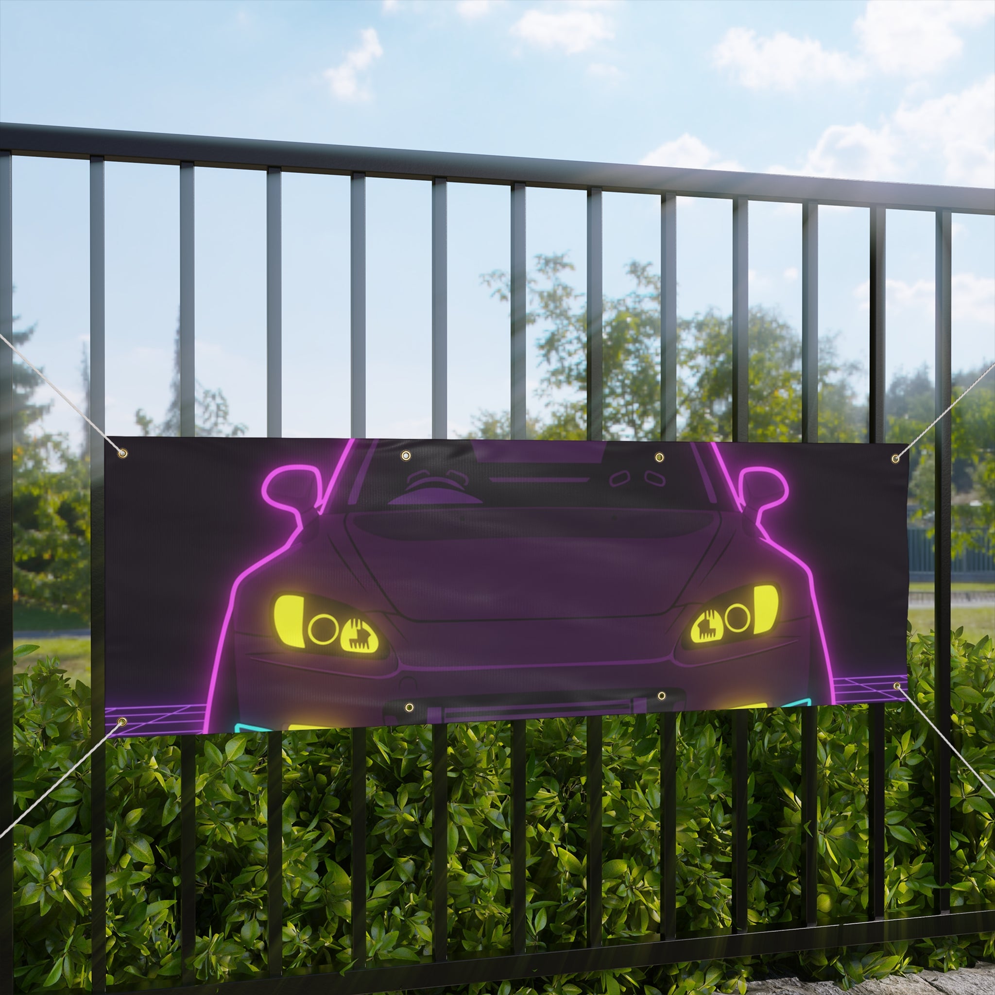 Honda S2000 (1999-09) Neon Synthwave Banner