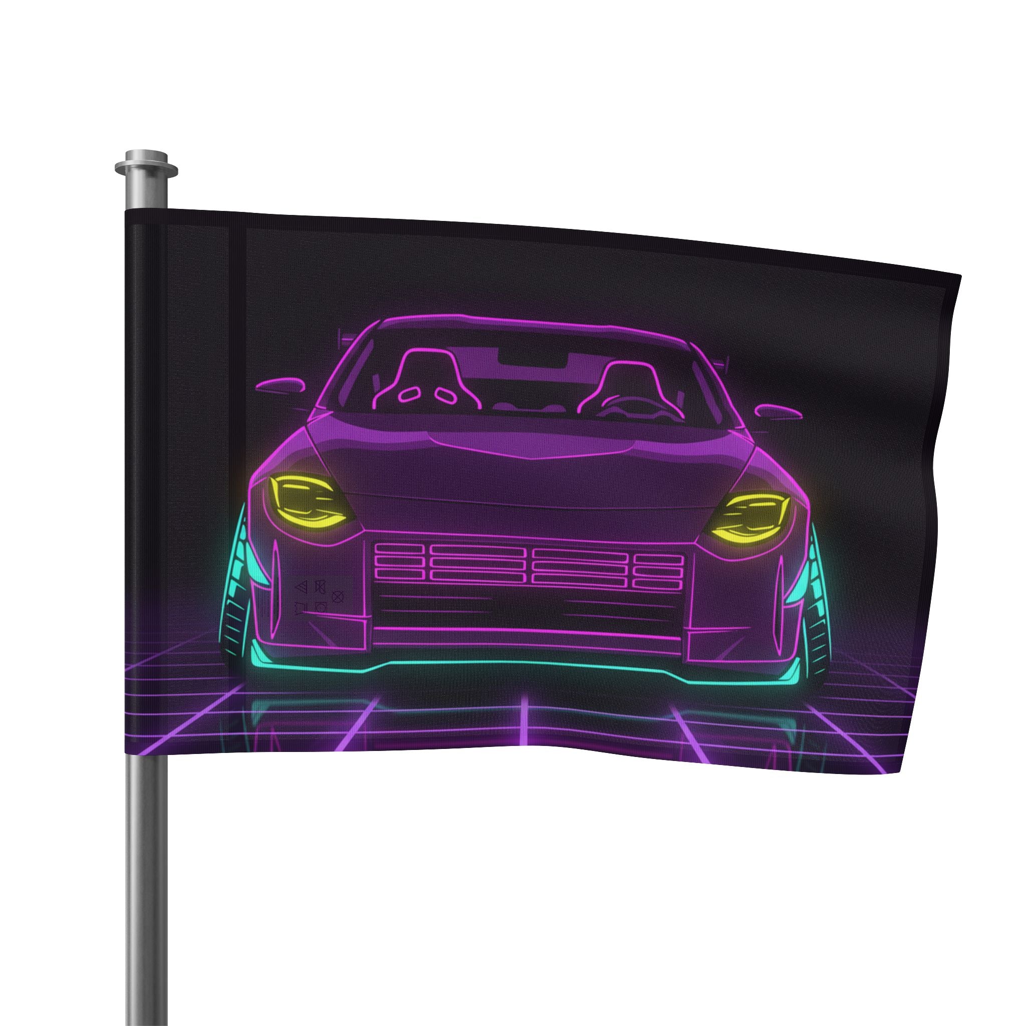 Nissan Z RZ34 (2023+) Neon Synthwave Garage Flag