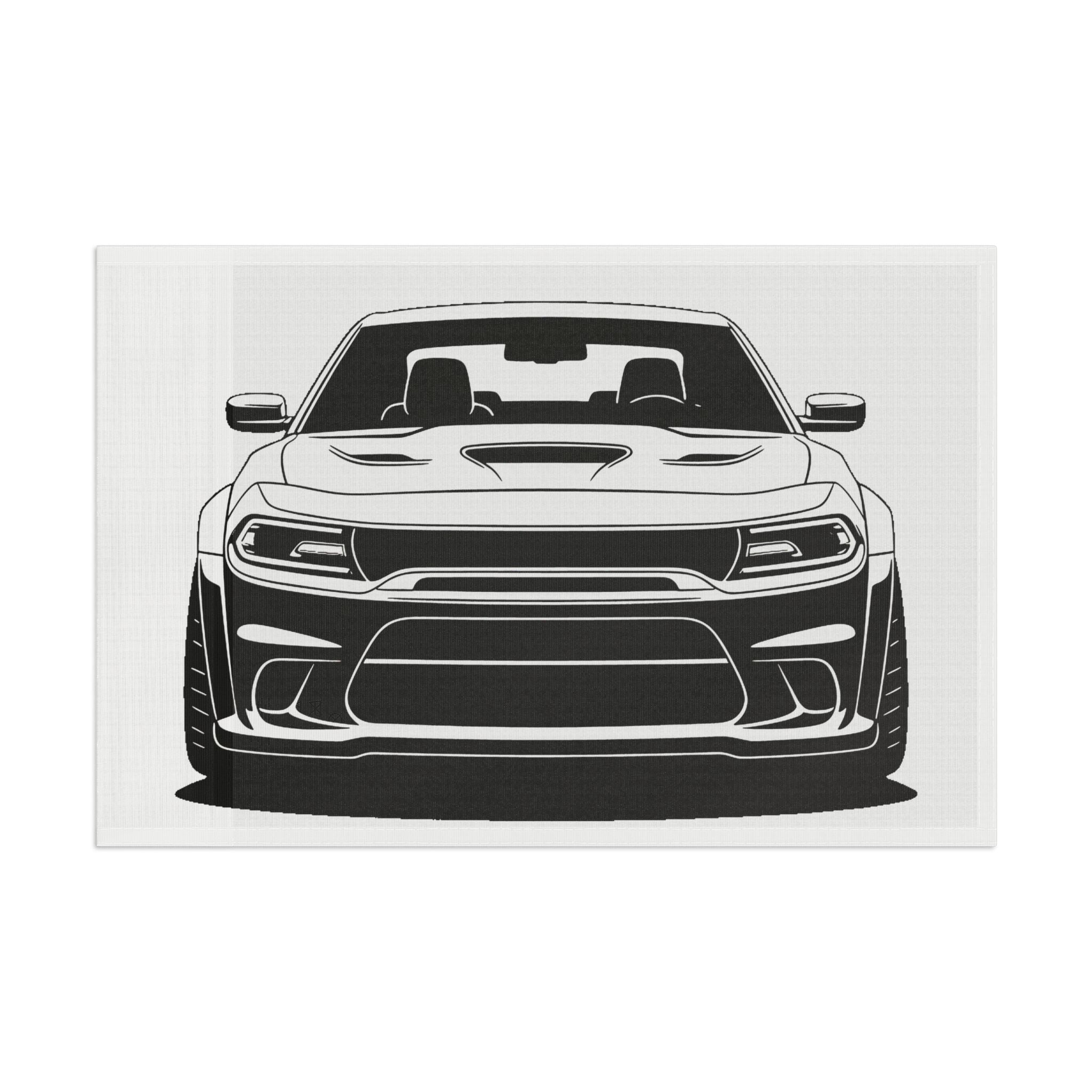 Dodge Challenger SRT Hellcat Garage Flag