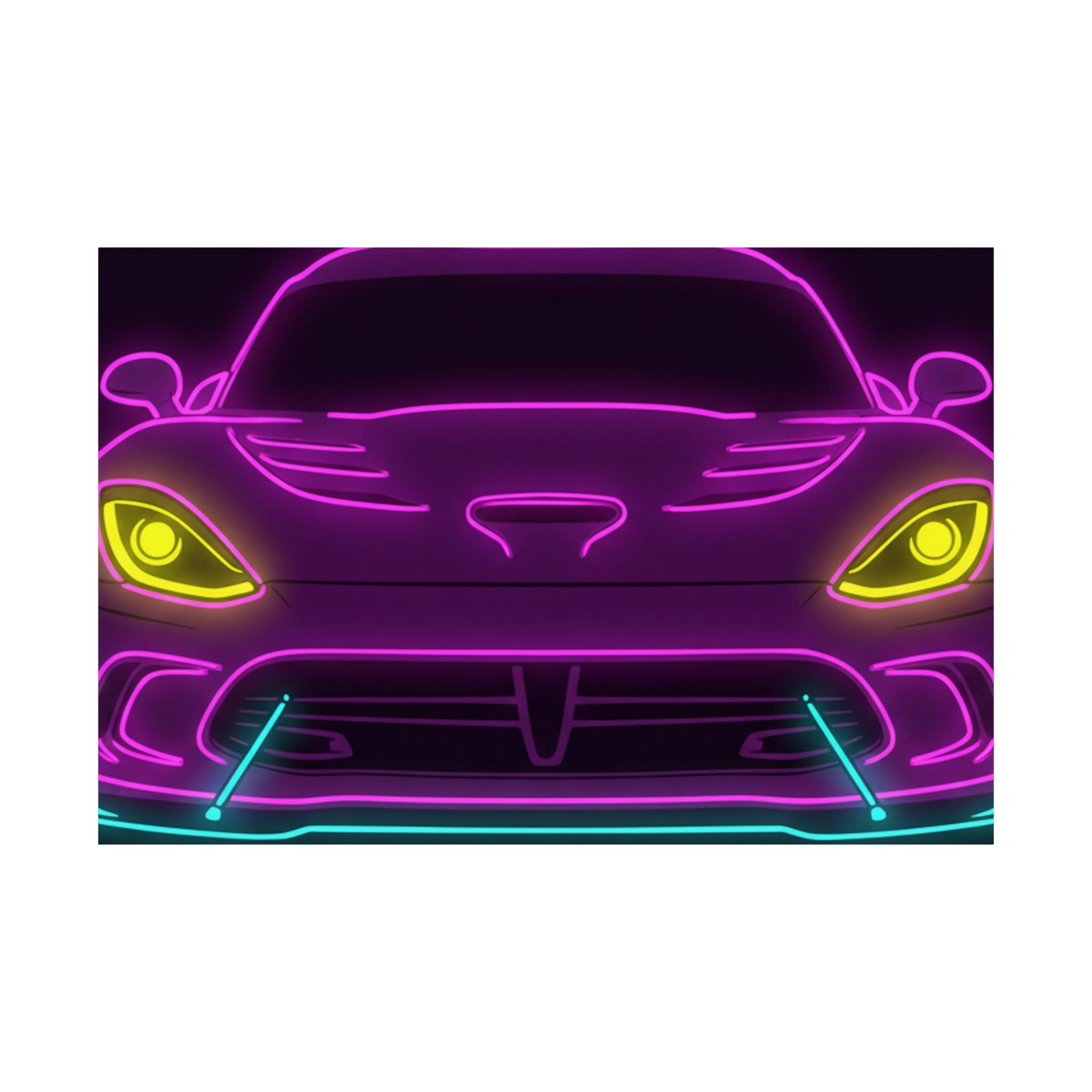 Dodge Viper (1992-17) Neon Synthwave Poster