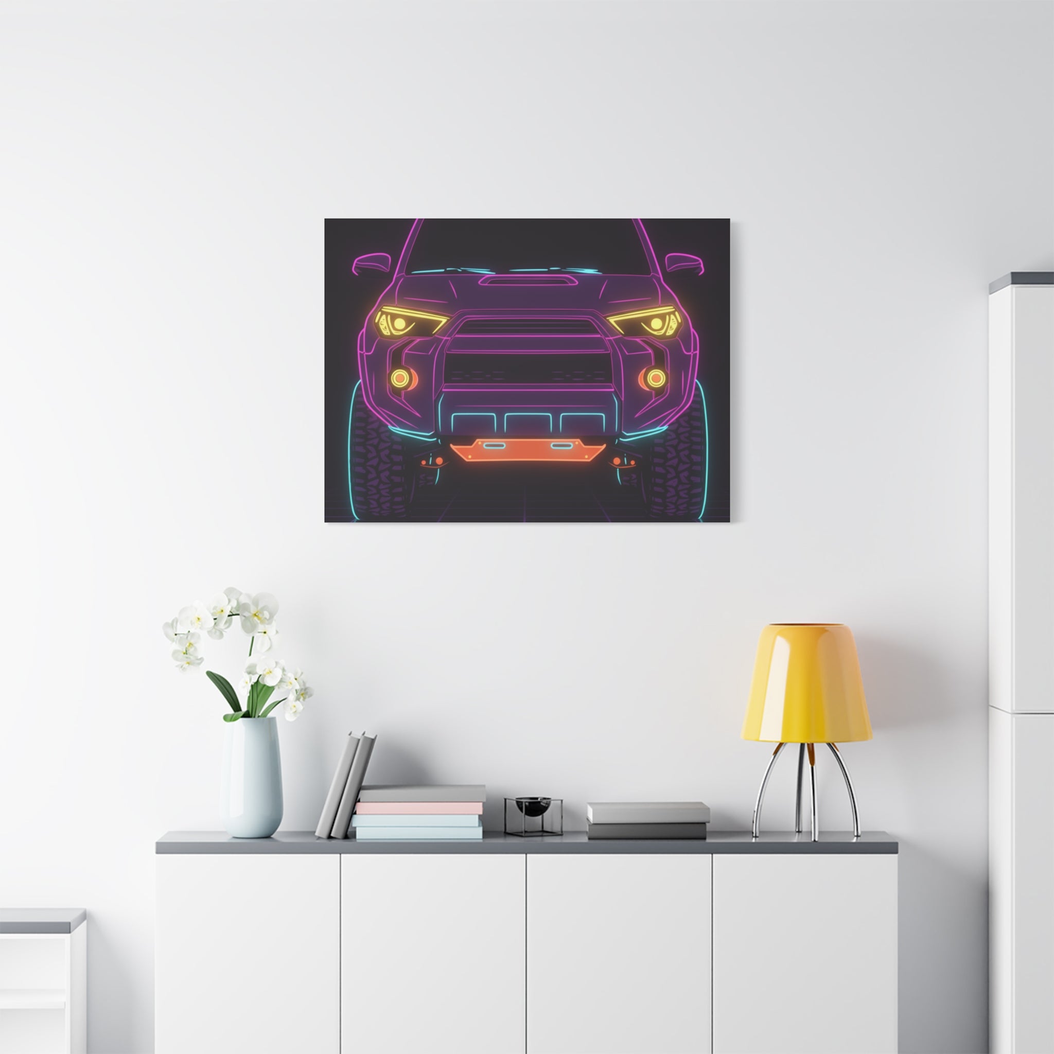 Toyota 4Runner TRD Pro Neon Synthwave Canvas Wall Art