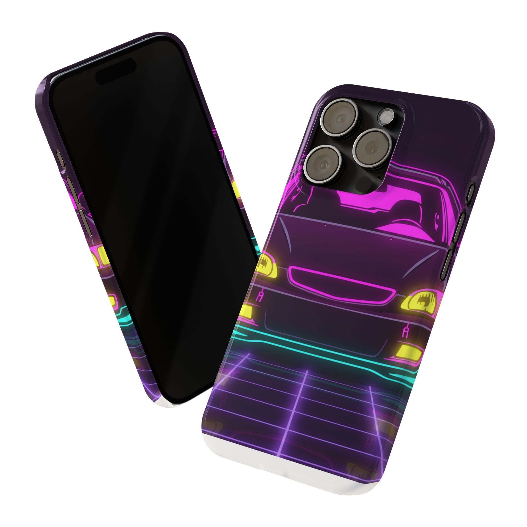 Honda Civic EK Hatch Neon Synthwave Phone Case