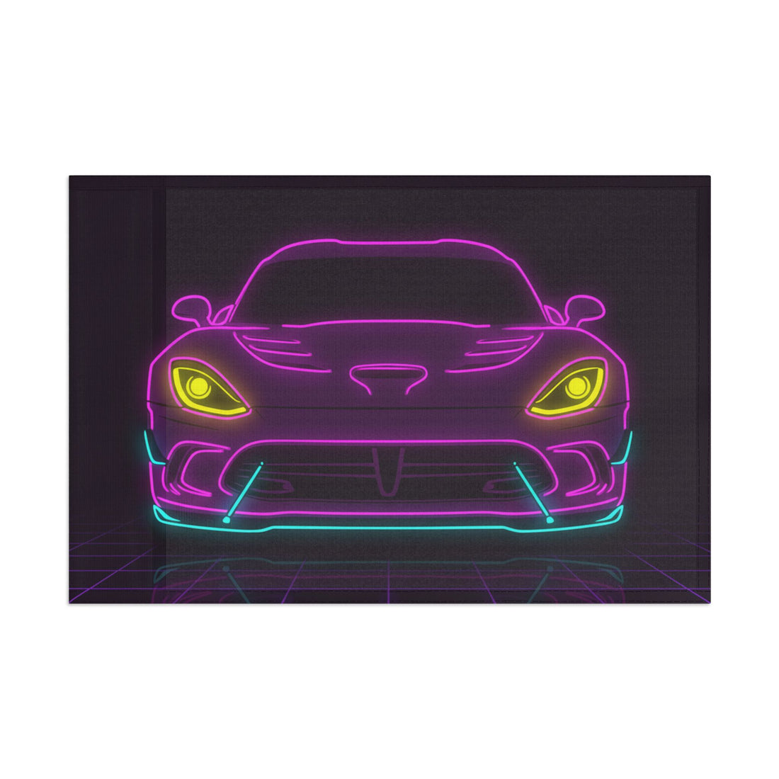 Dodge Viper (1992-17) Neon Synthwave Garage Flag