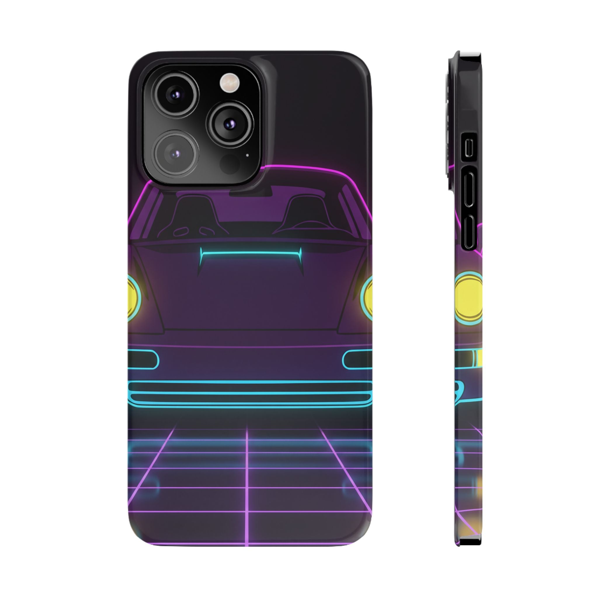 Porsche 964 Singer Neon Synthwave Phone Case