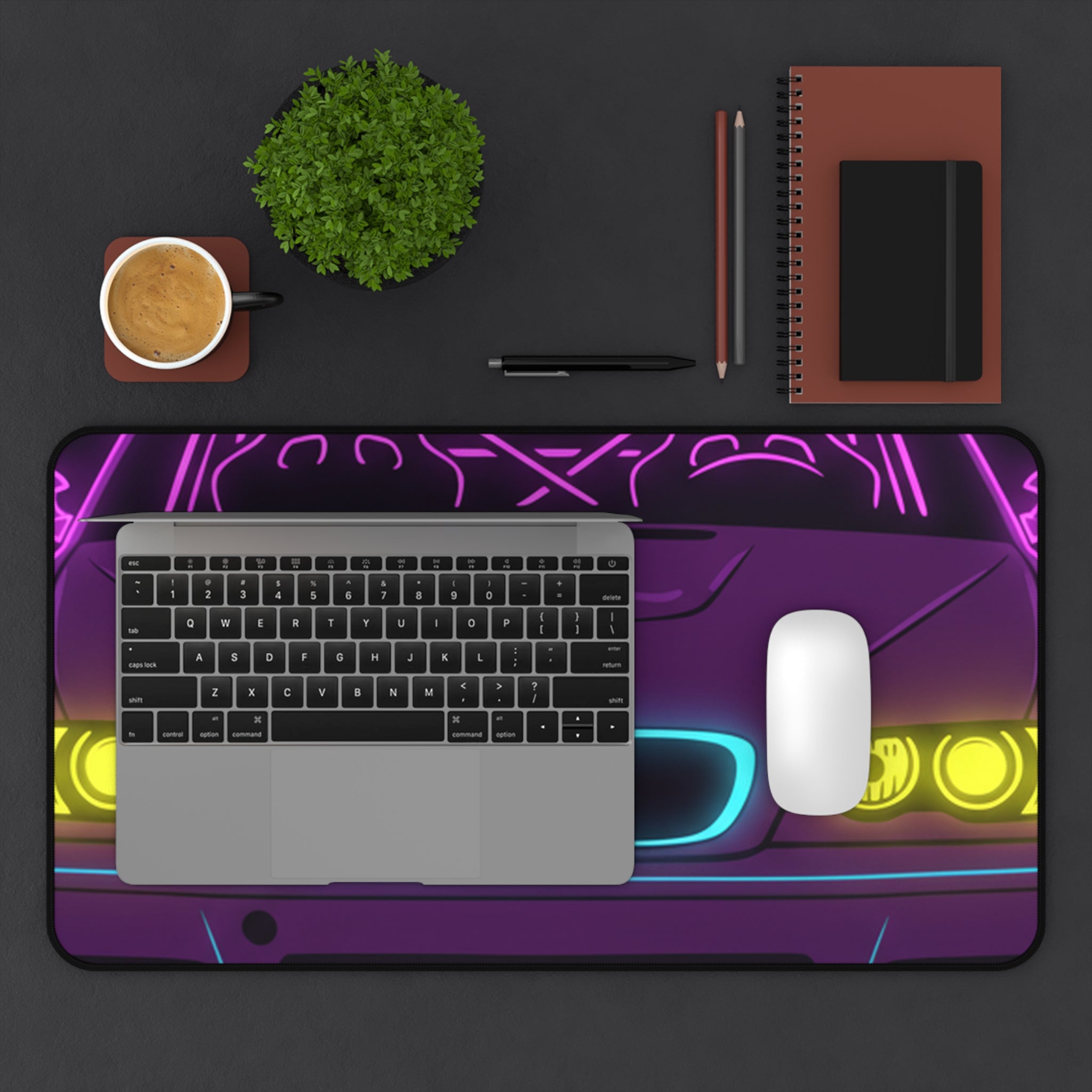 BMW E46 M3 (2000-06) Neon Synthwave Desk Mat