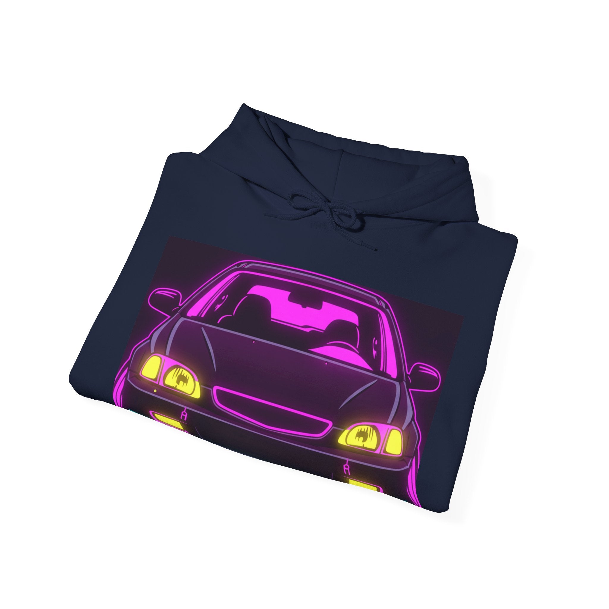 Honda Civic EK Hatch Neon Synthwave Unisex Hoodie