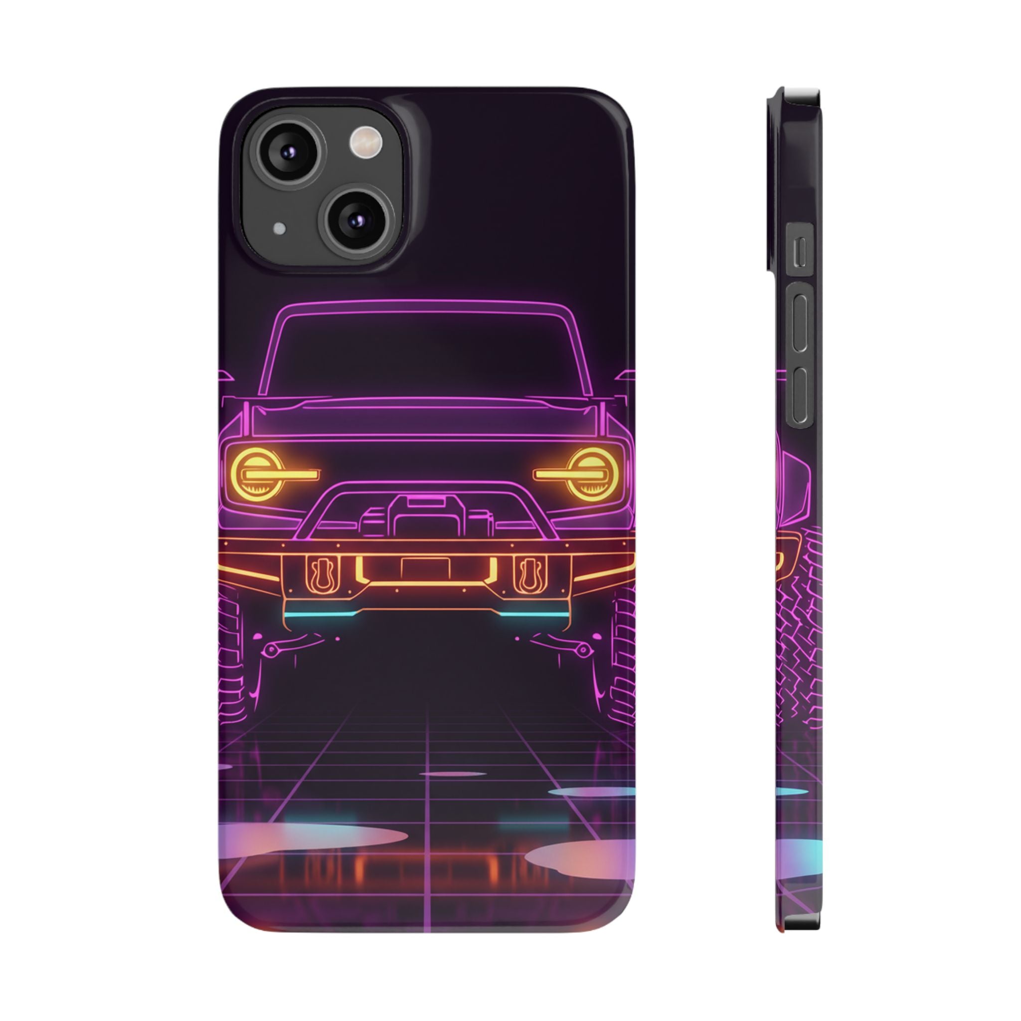 Ford Bronco (2021+) Neon Synthwave Phone Case