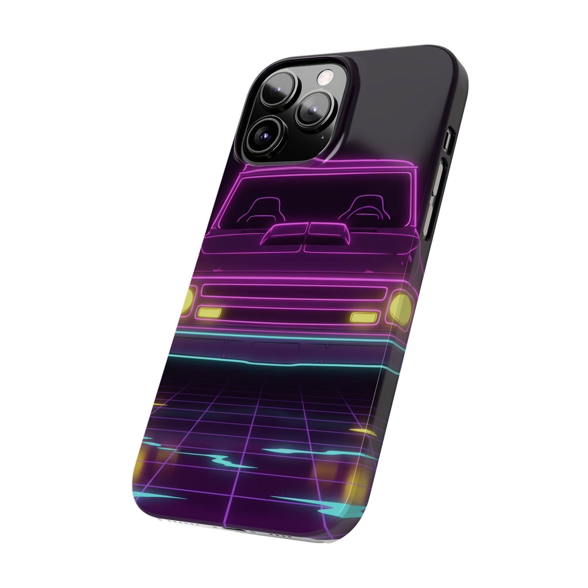 Chevy C10 Pickup (1967-72) Neon Synthwave Phone Case