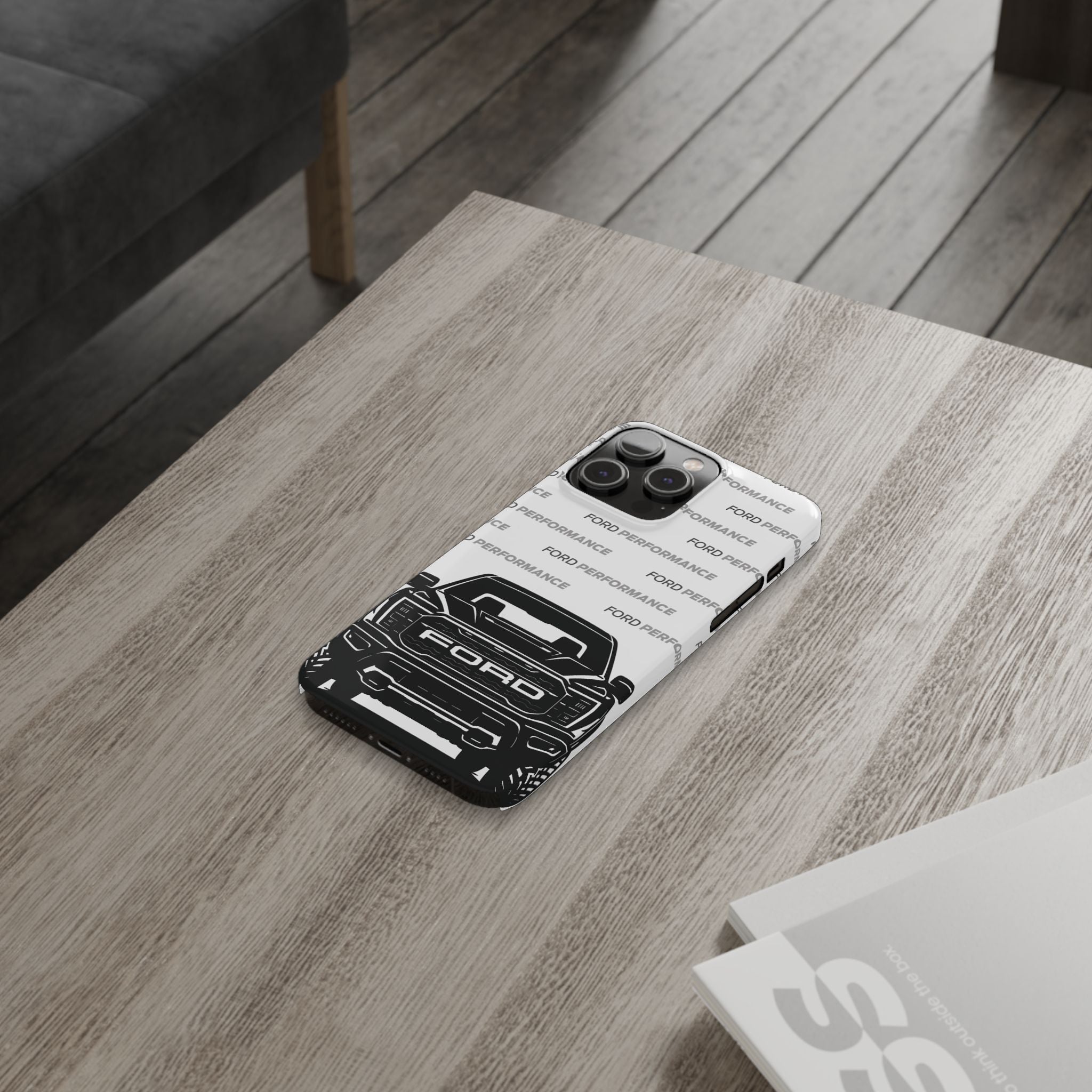 Ford Raptor (Gen 3) Slim Phone Case Greyscale