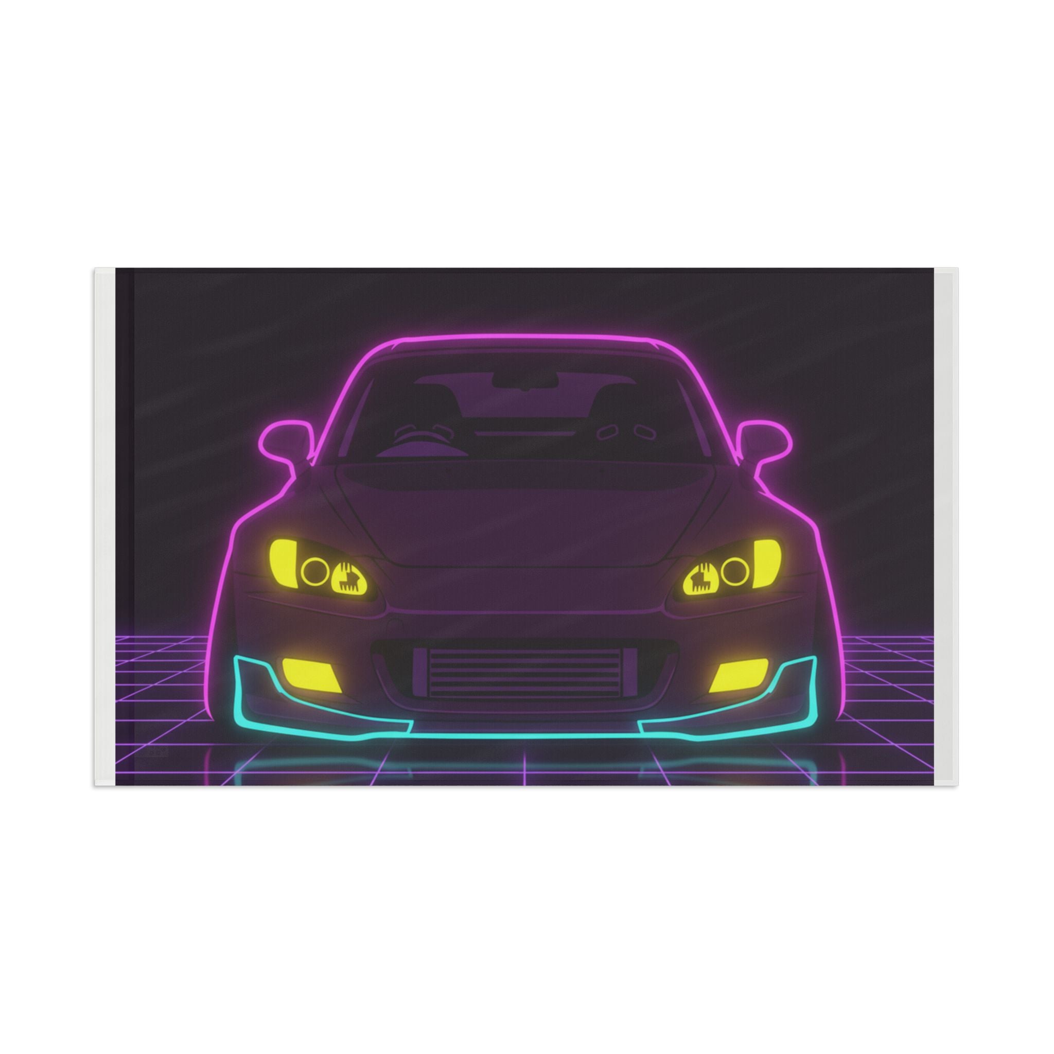 Honda S2000 (1999-09) Neon Synthwave Garage Flag