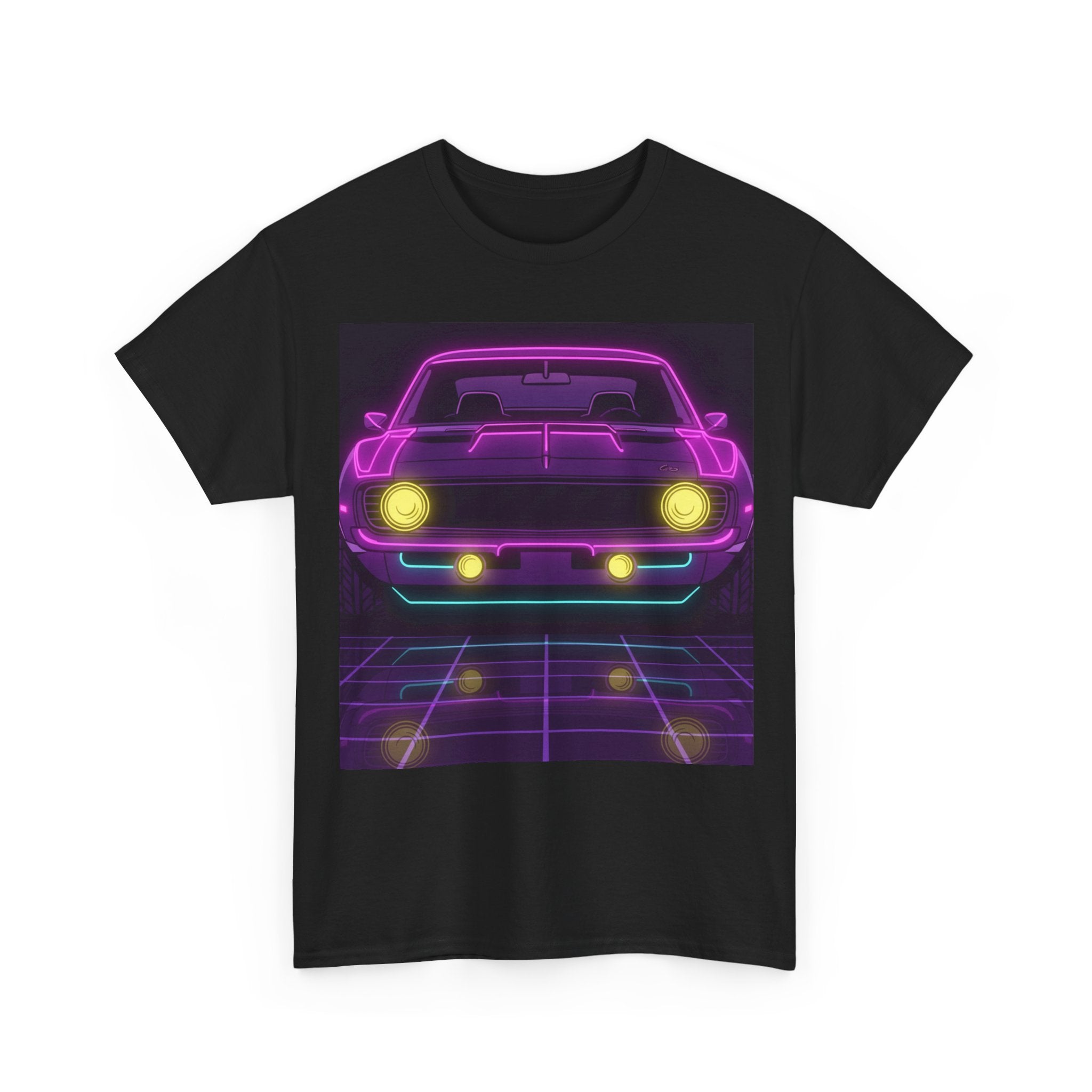1969 Chevrolet Camaro SS Neon Synthwave Unisex Tee