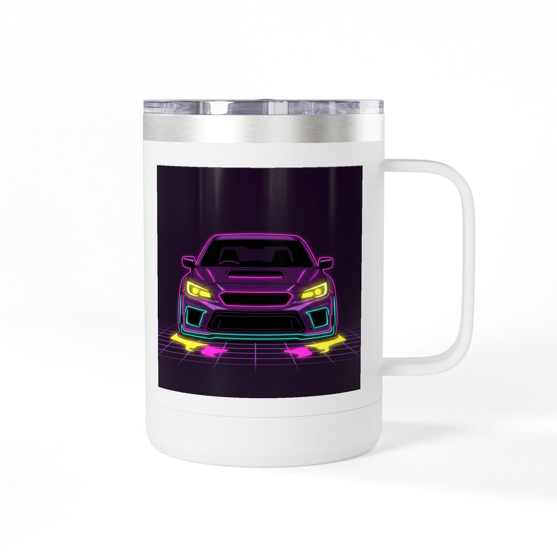 Subaru WRX STI Neon Synthwave Coffee Mug