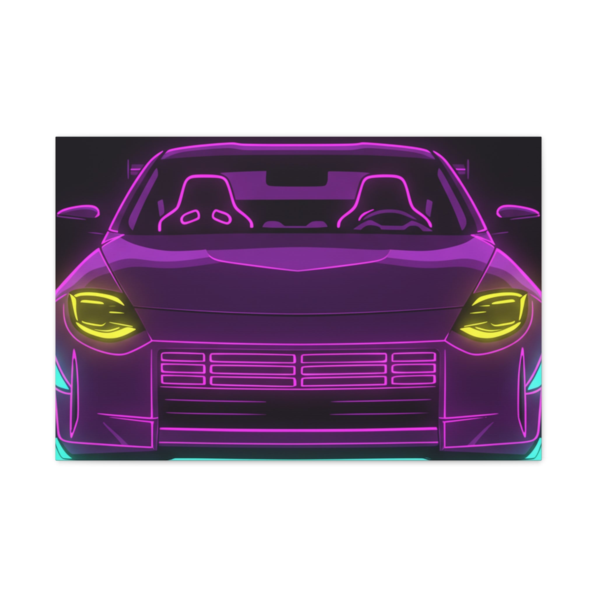 Nissan Z RZ34 (2023+) Neon Synthwave Canvas Wall Art