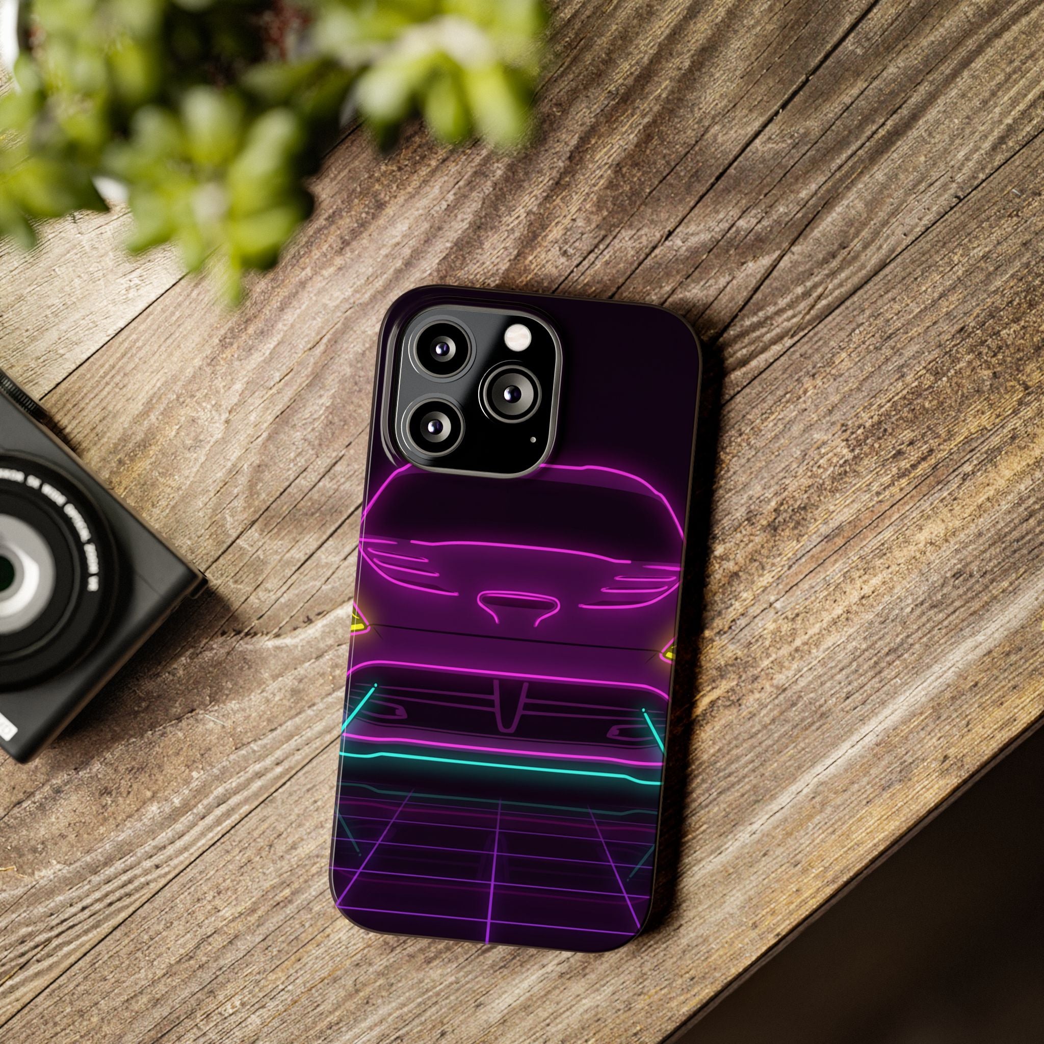 Dodge Viper (1992-17) Neon Synthwave Phone Case