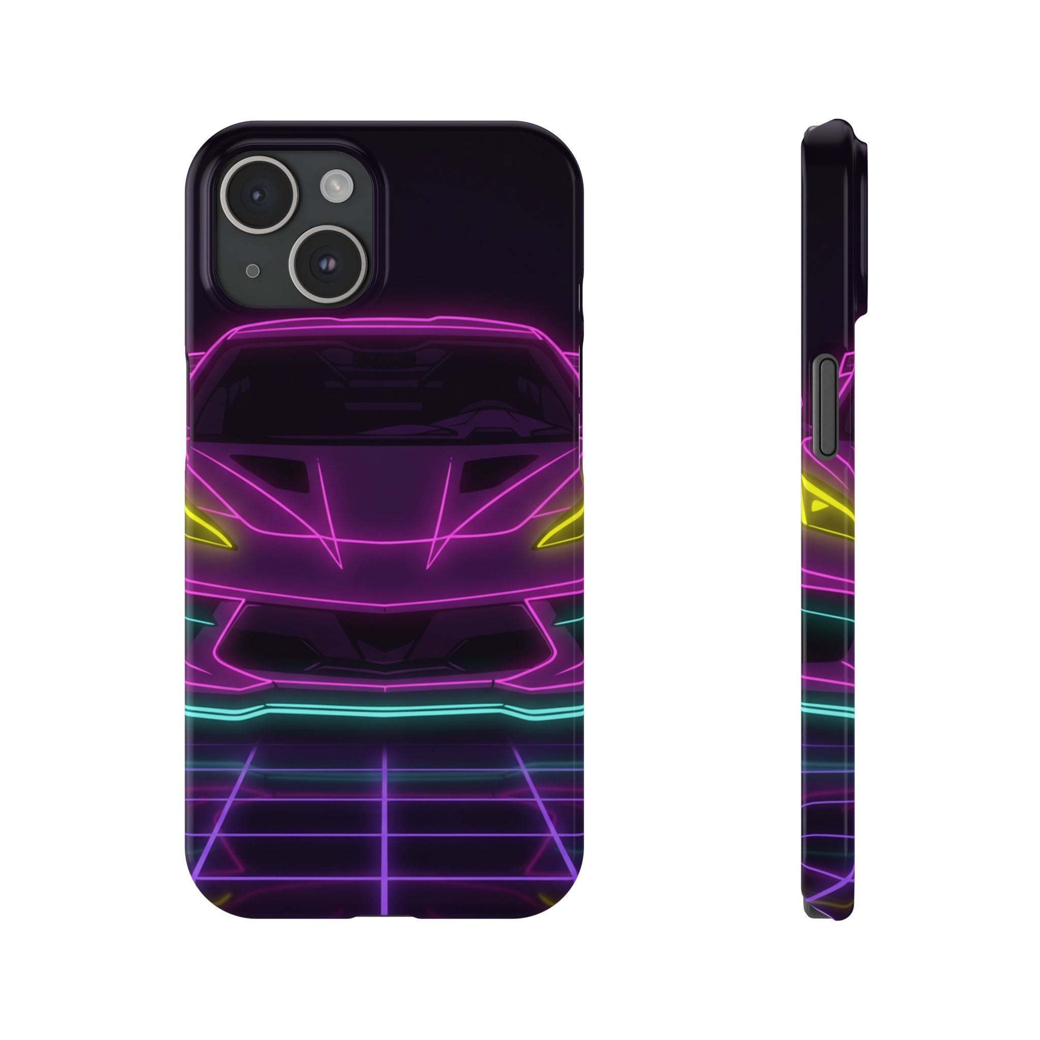 Corvette C8 (2020+) Neon Synthwave Phone Case