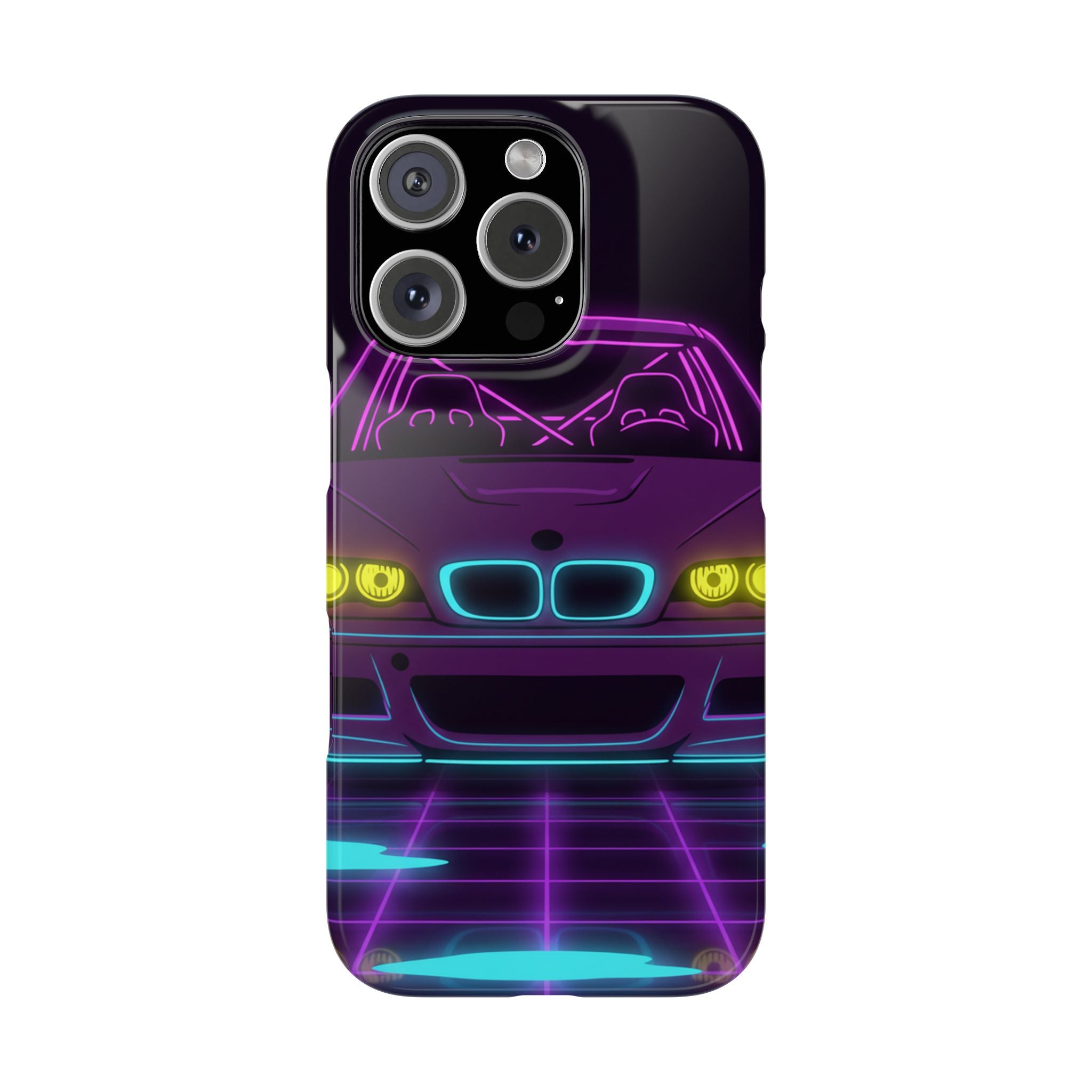 BMW E46 M3 (2000-06) Neon Synthwave Phone Case