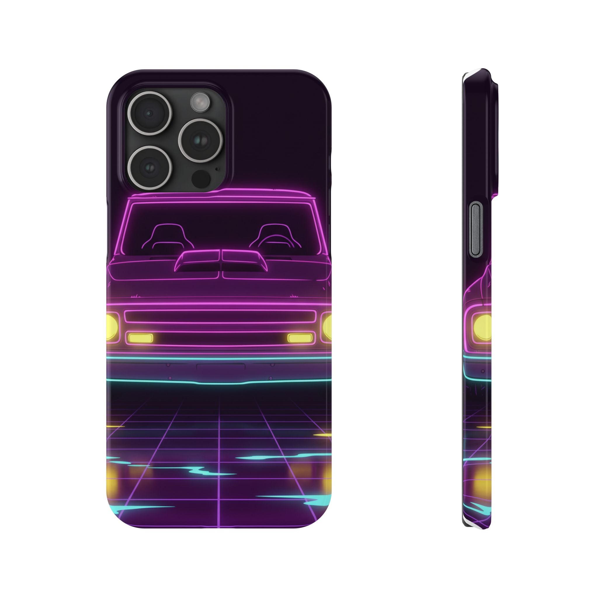 Chevy C10 Pickup (1967-72) Neon Synthwave Phone Case