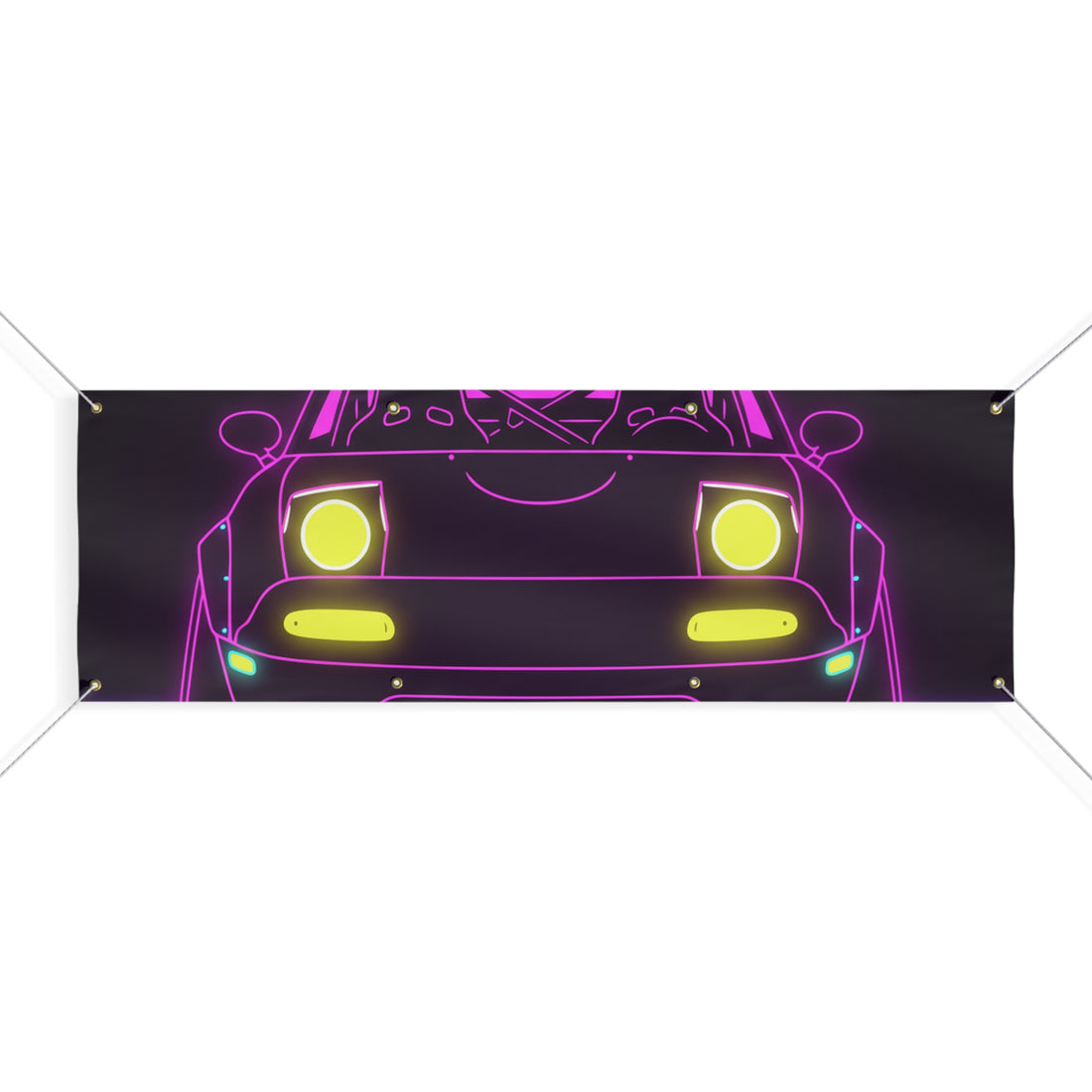 Mazda Miata NA (1989-97) Neon Synthwave Banner