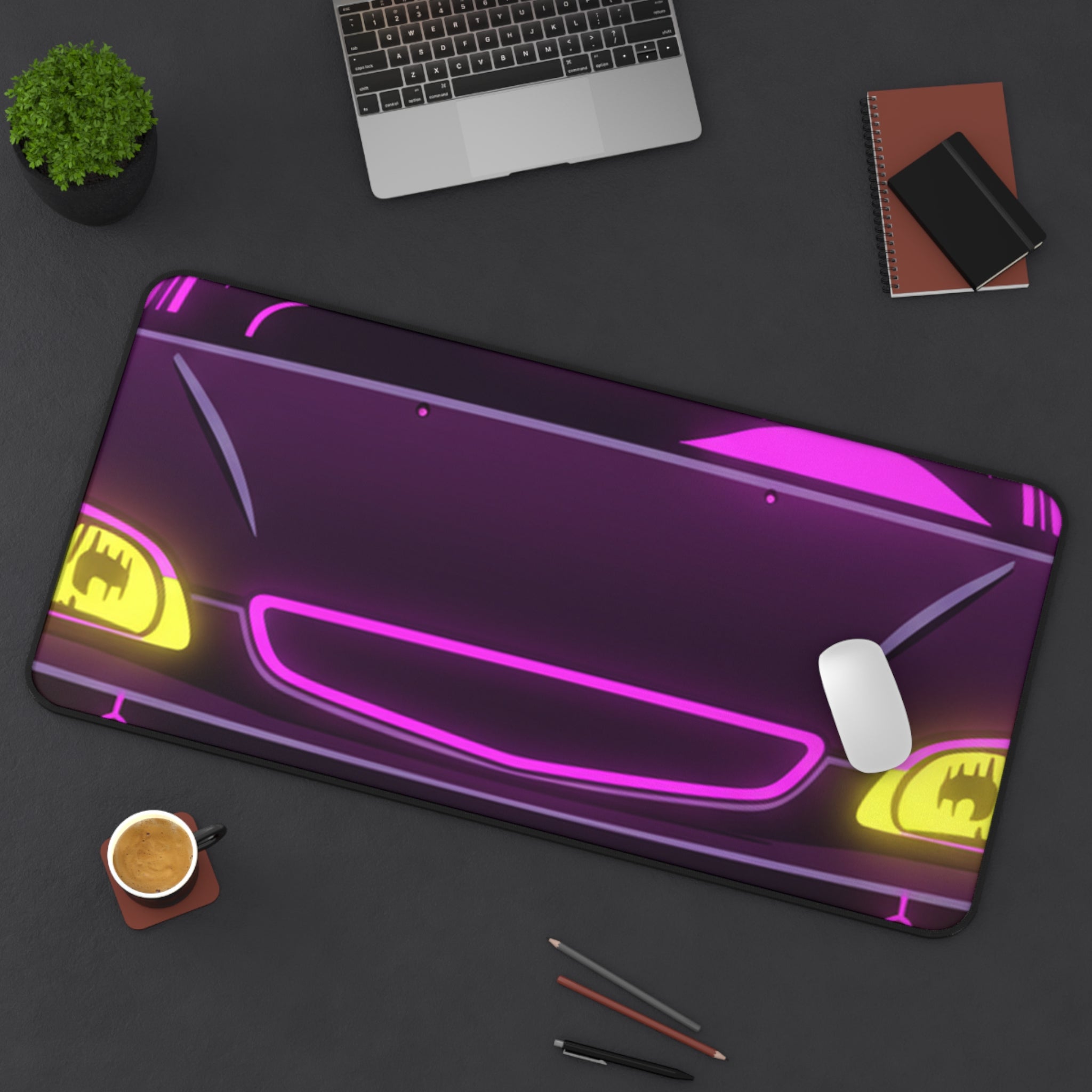 Honda Civic EK Hatch Neon Synthwave Desk Mat
