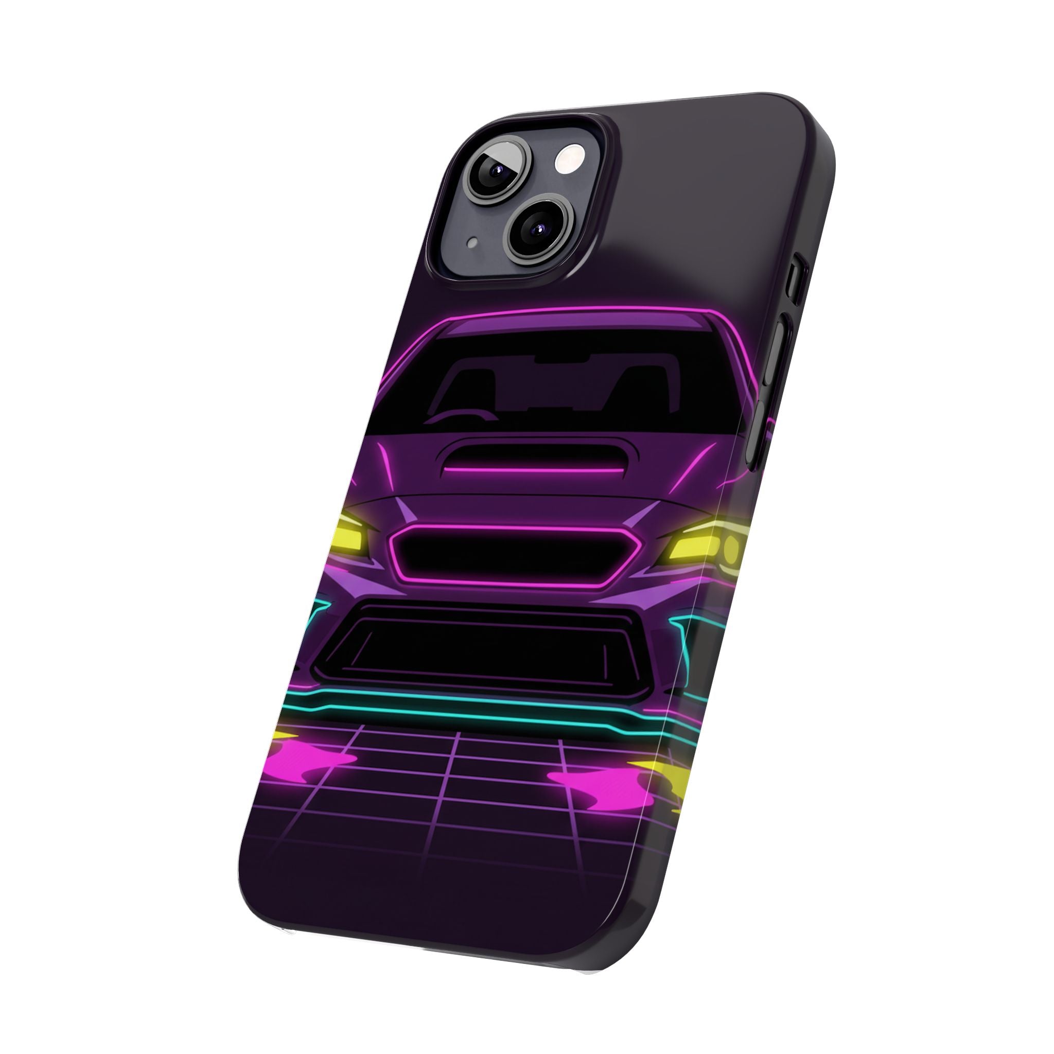 Subaru WRX STI Neon Synthwave Phone Case