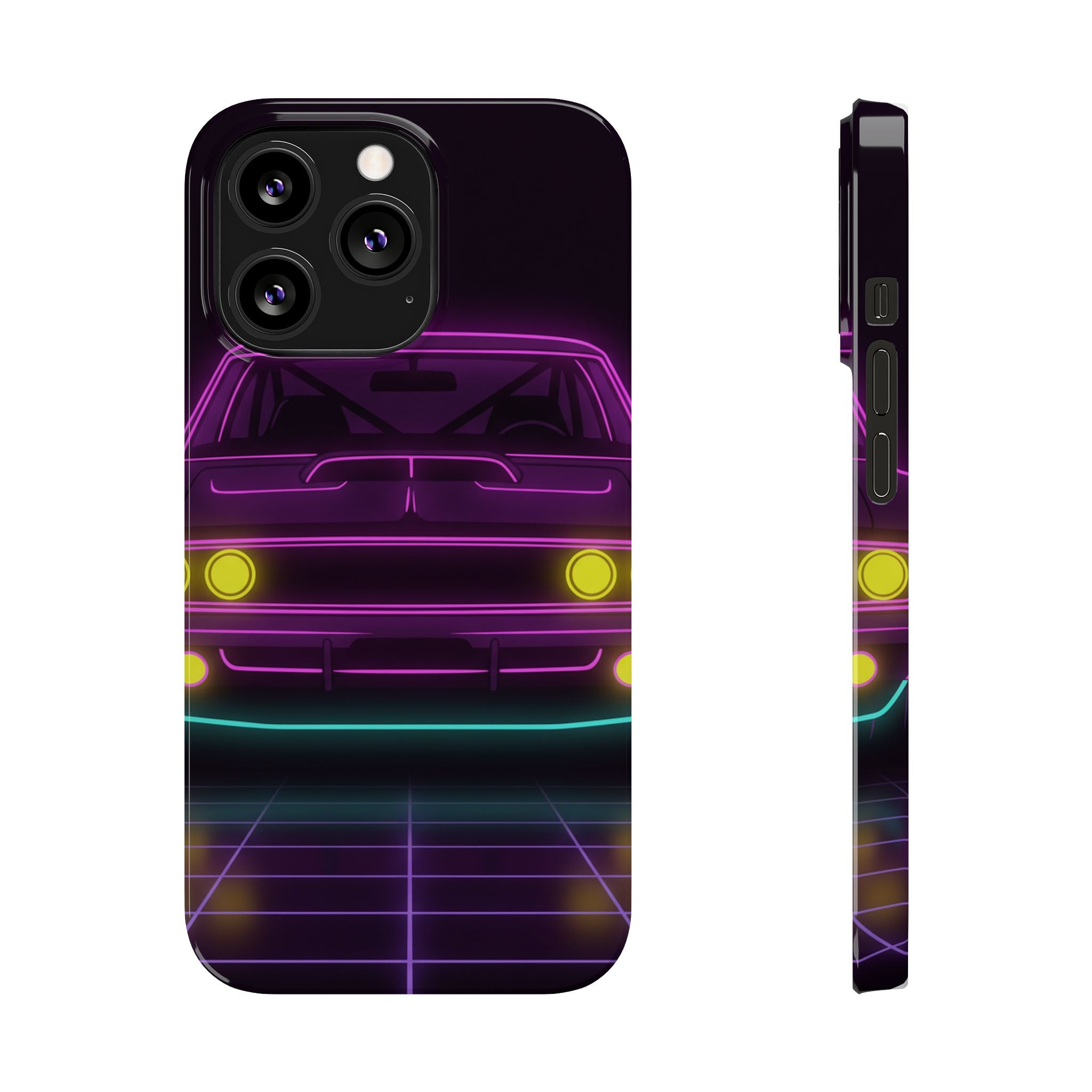 Dodge Charger R/T (1968-70) Neon Synthwave Phone Case