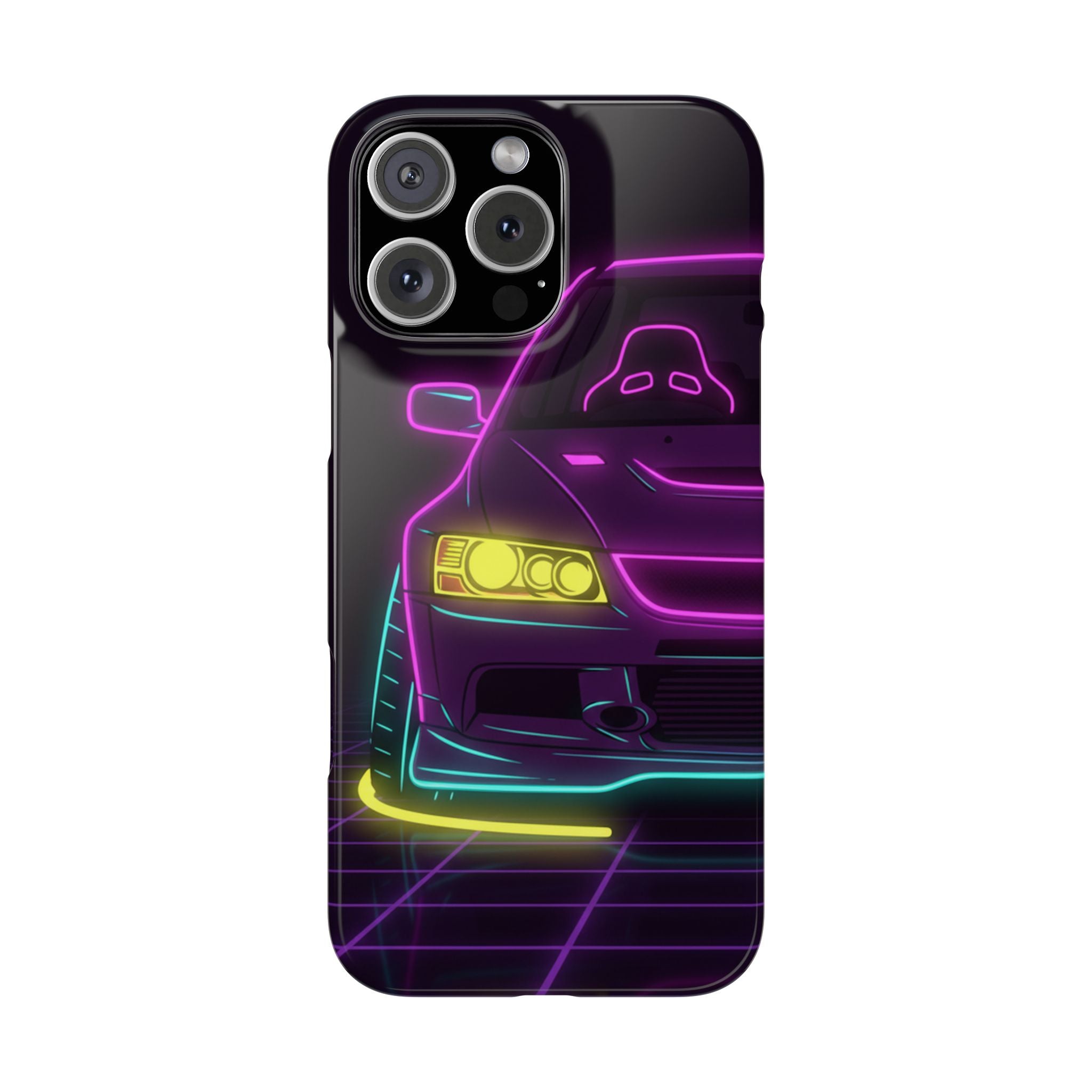 Mitsubishi Evo IX (2005-07) Neon Synthwave Phone Case