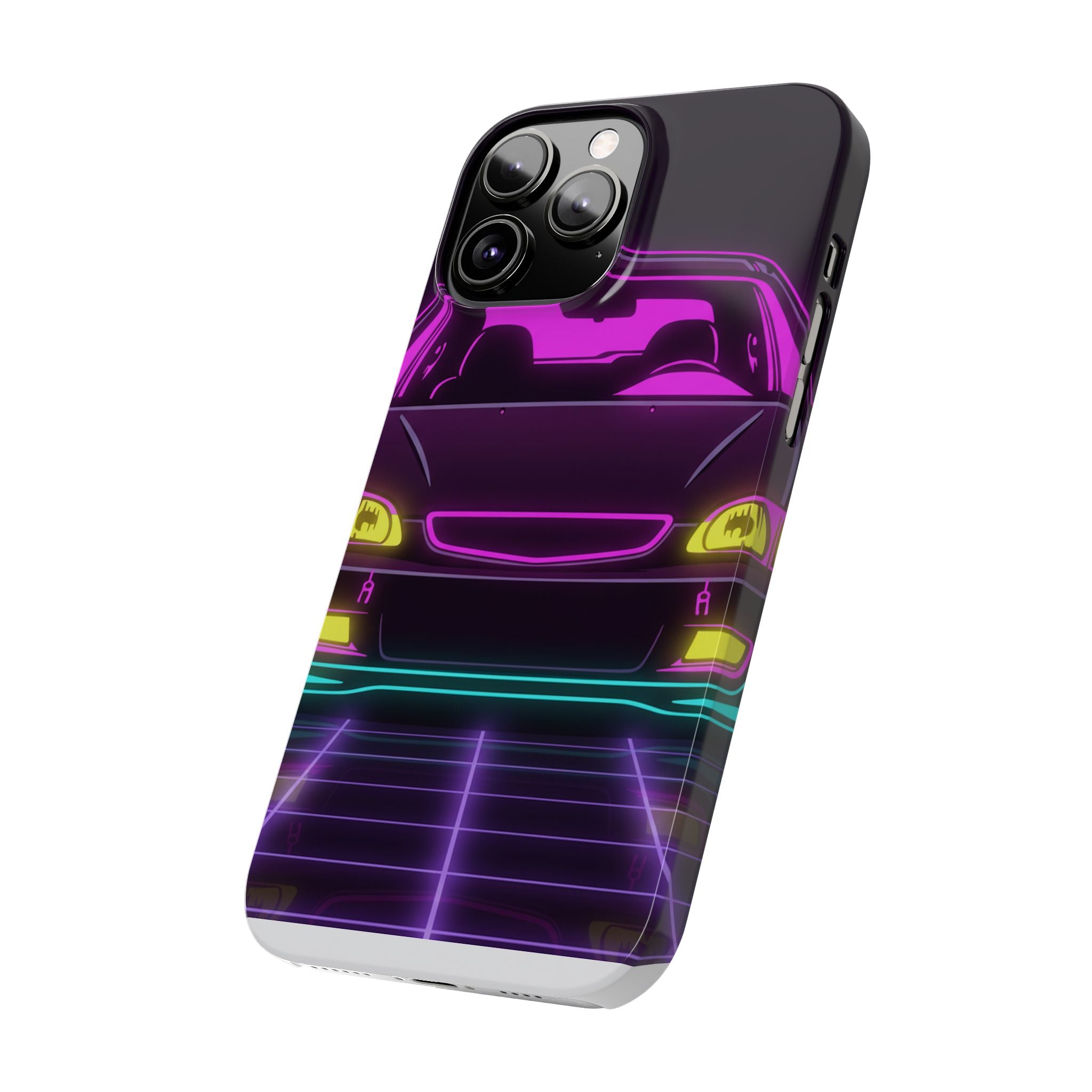 Honda Civic EK Hatch Neon Synthwave Phone Case
