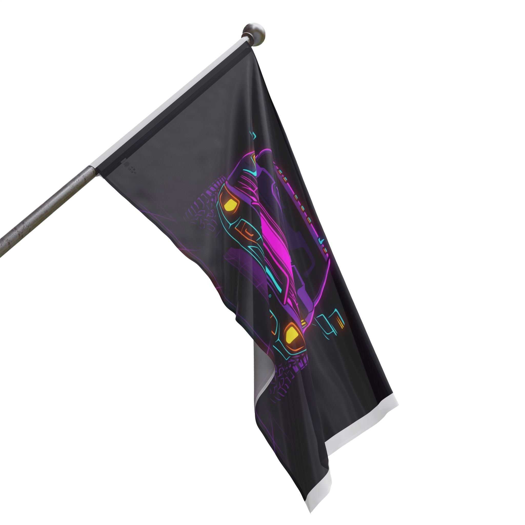 Chevy Silverado Trail Boss (2019+) Neon Synthwave Garage Flag