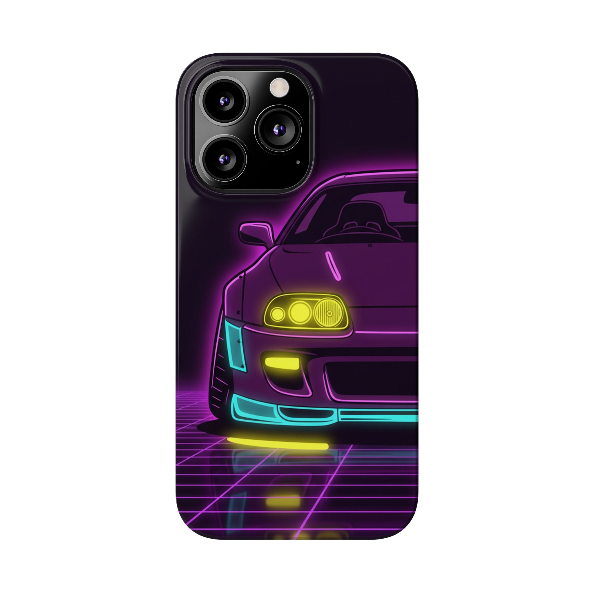 Toyota Supra MK4 Neon Synthwave Phone Case