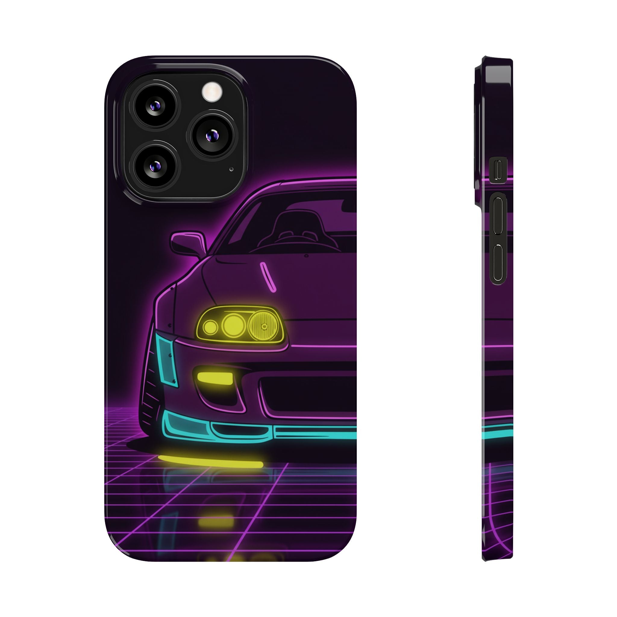 Toyota Supra MK4 Neon Synthwave Phone Case