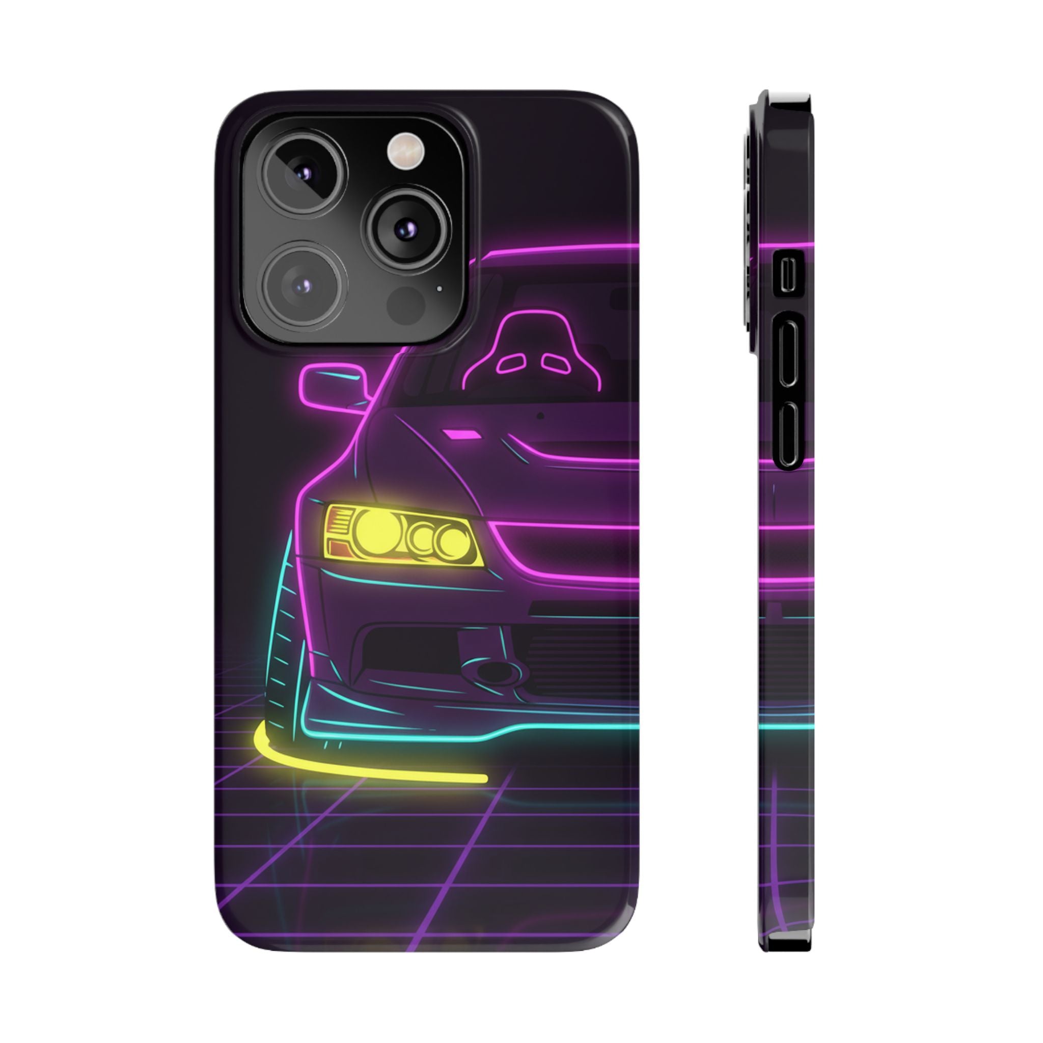 Mitsubishi Evo IX (2005-07) Neon Synthwave Phone Case