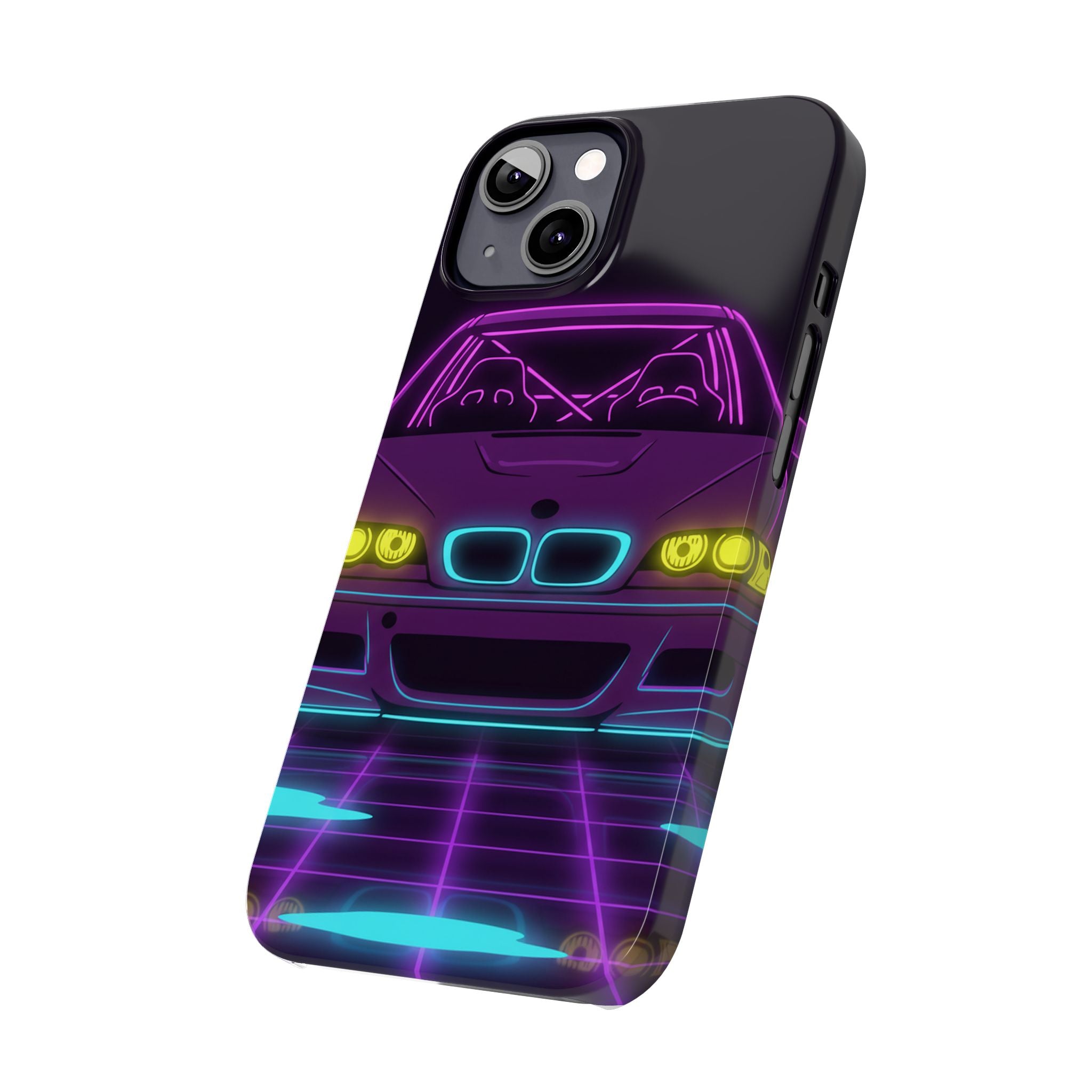 BMW E46 M3 (2000-06) Neon Synthwave Phone Case