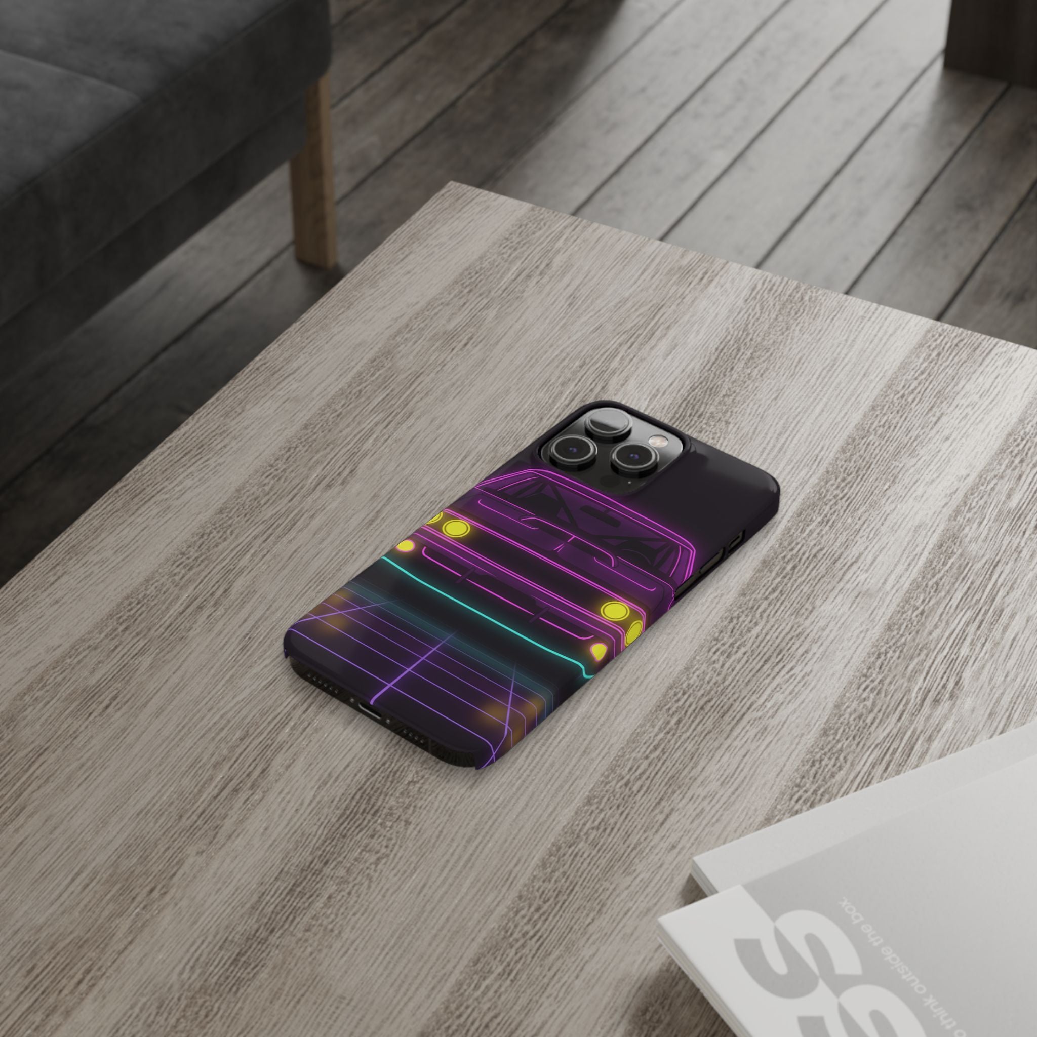 Dodge Charger R/T (1968-70) Neon Synthwave Phone Case