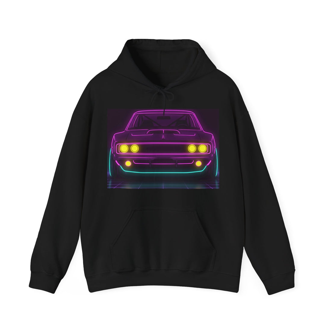 Dodge Charger R/T (1968-70) Neon Synthwave Unisex Hoodie