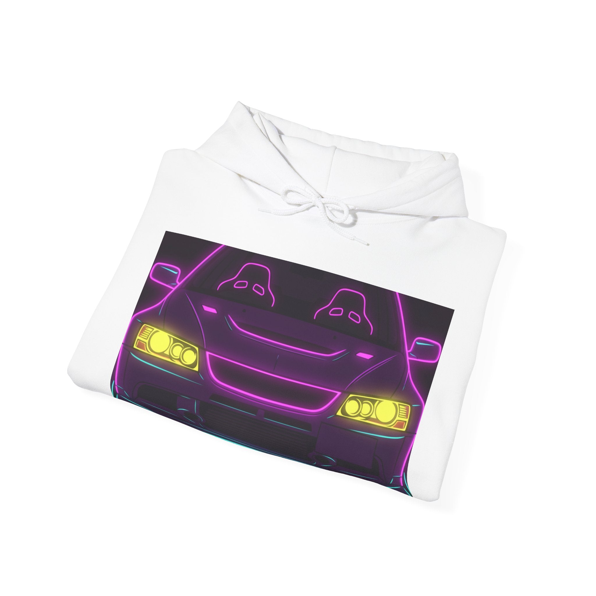 Mitsubishi Evo IX (2005-07) Neon Synthwave Unisex Hoodie