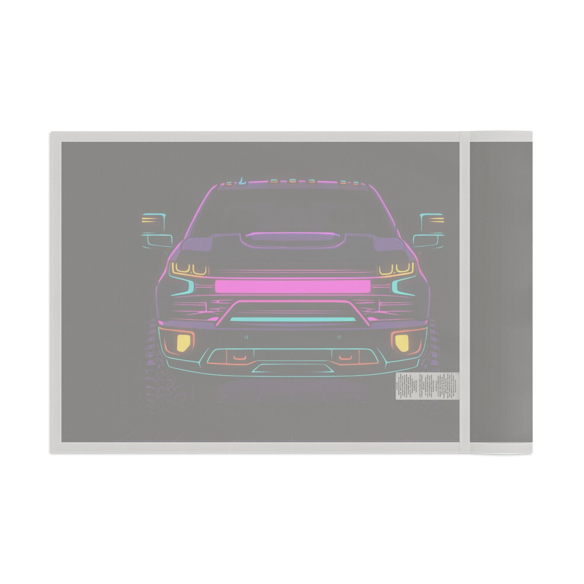 Chevy Silverado Trail Boss (2019+) Neon Synthwave Garage Flag