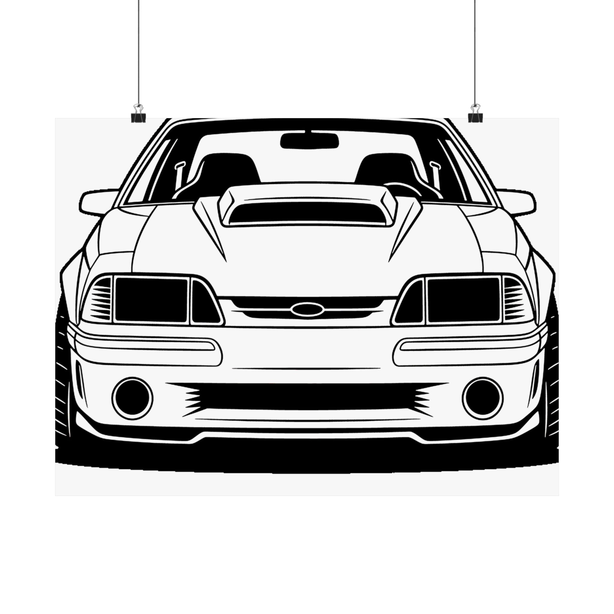 Ford Mustang Fox Body GT Poster