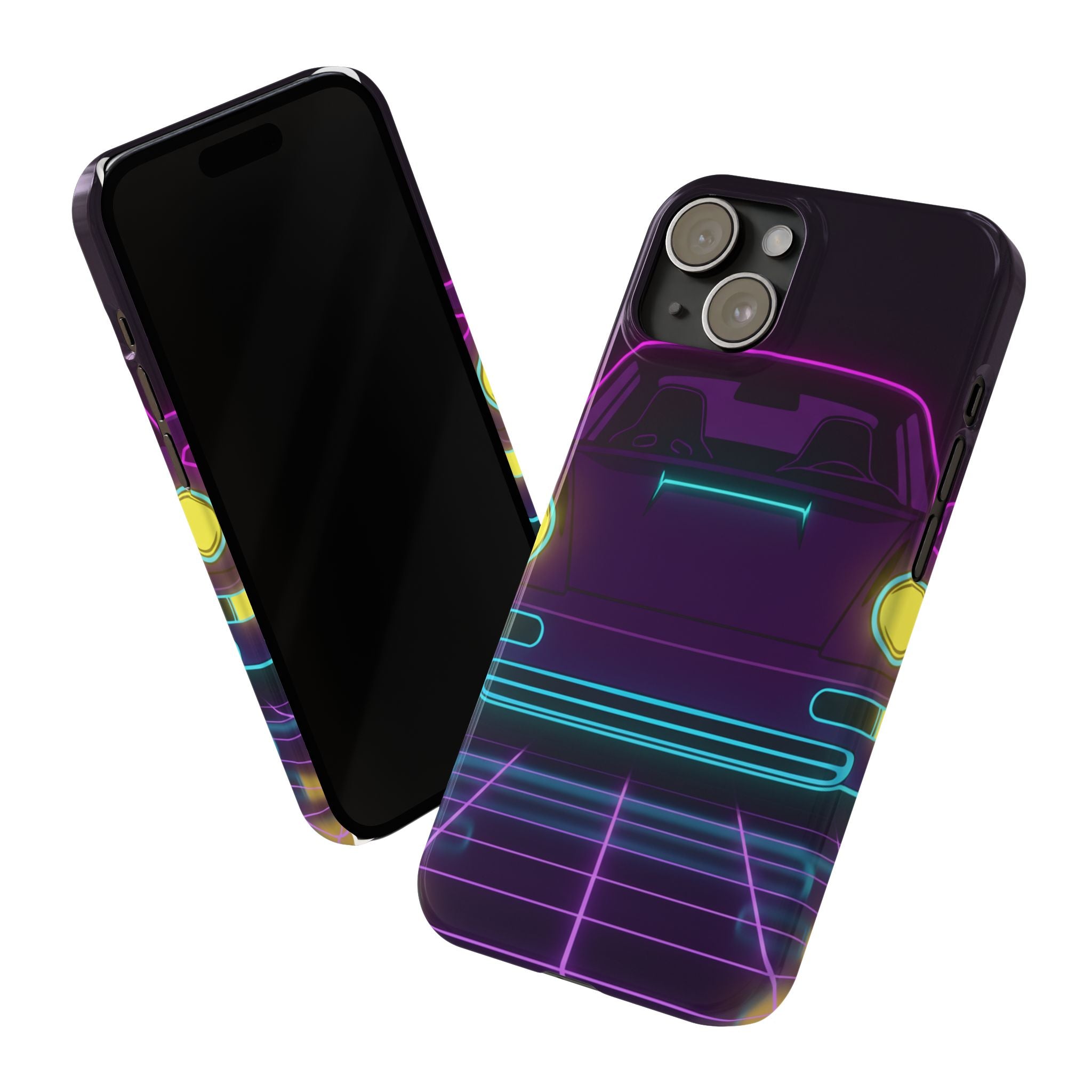 Porsche 964 Singer Neon Synthwave Phone Case