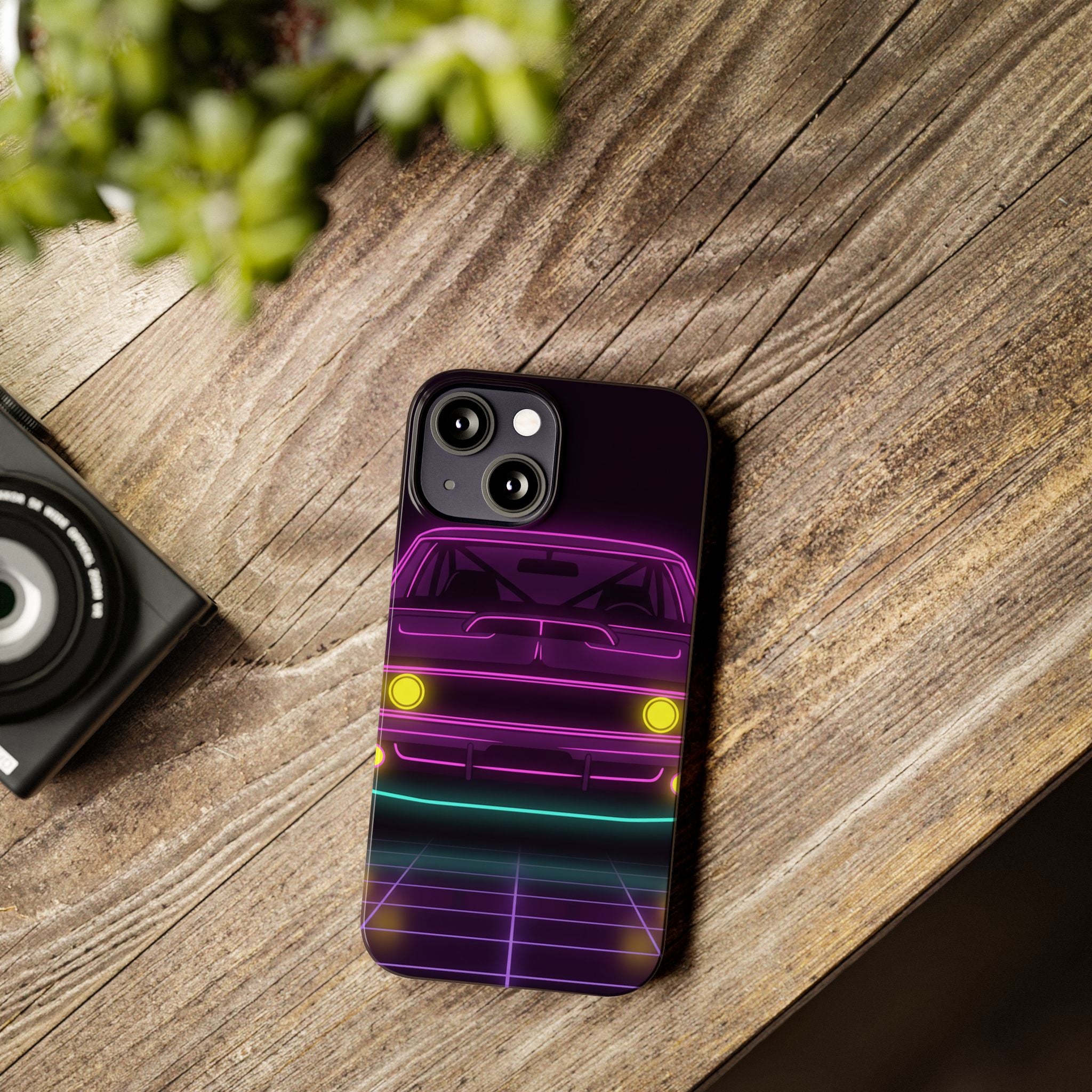 Dodge Charger R/T (1968-70) Neon Synthwave Phone Case